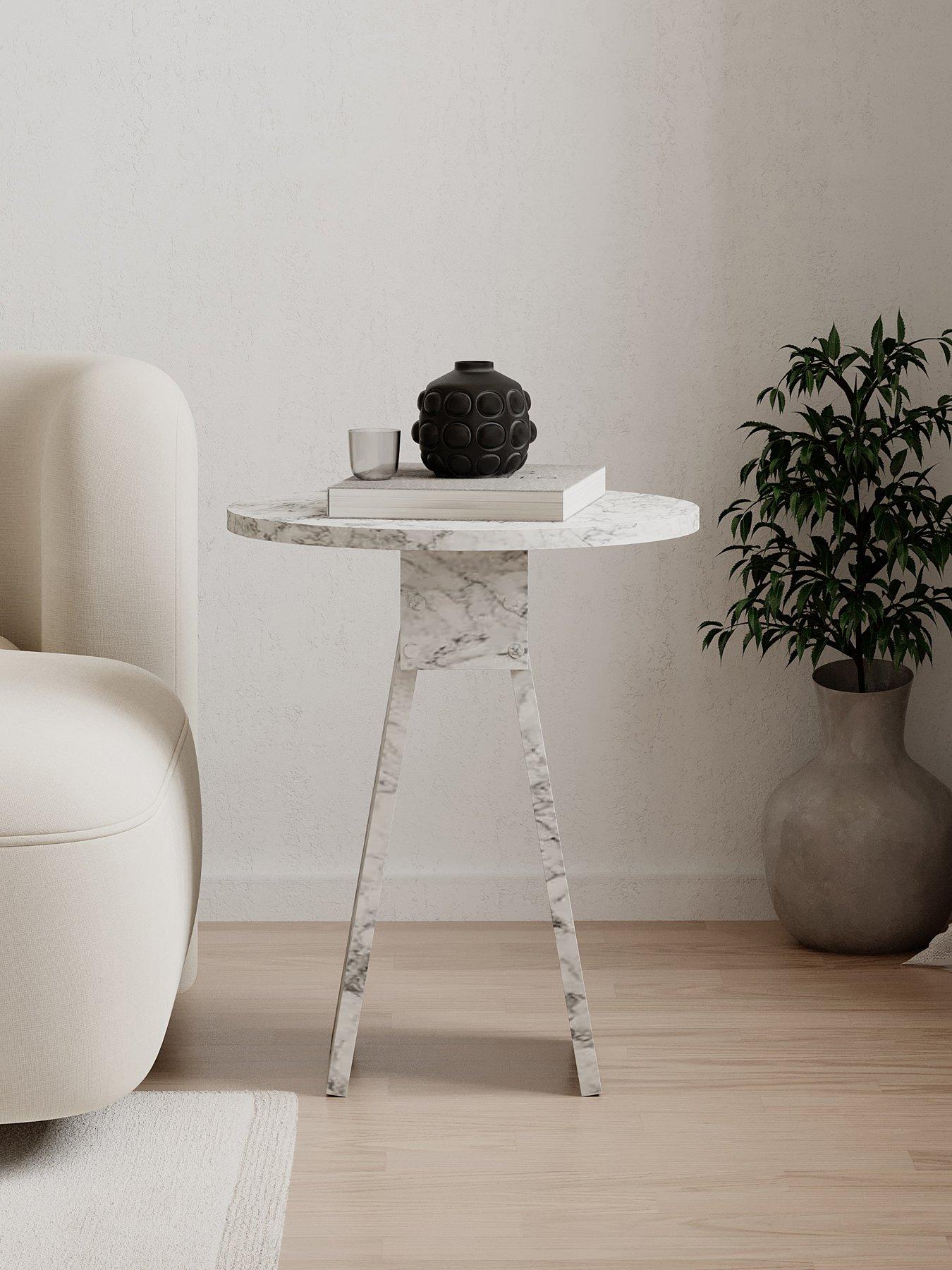 Decortie Chen Side Table - Marble