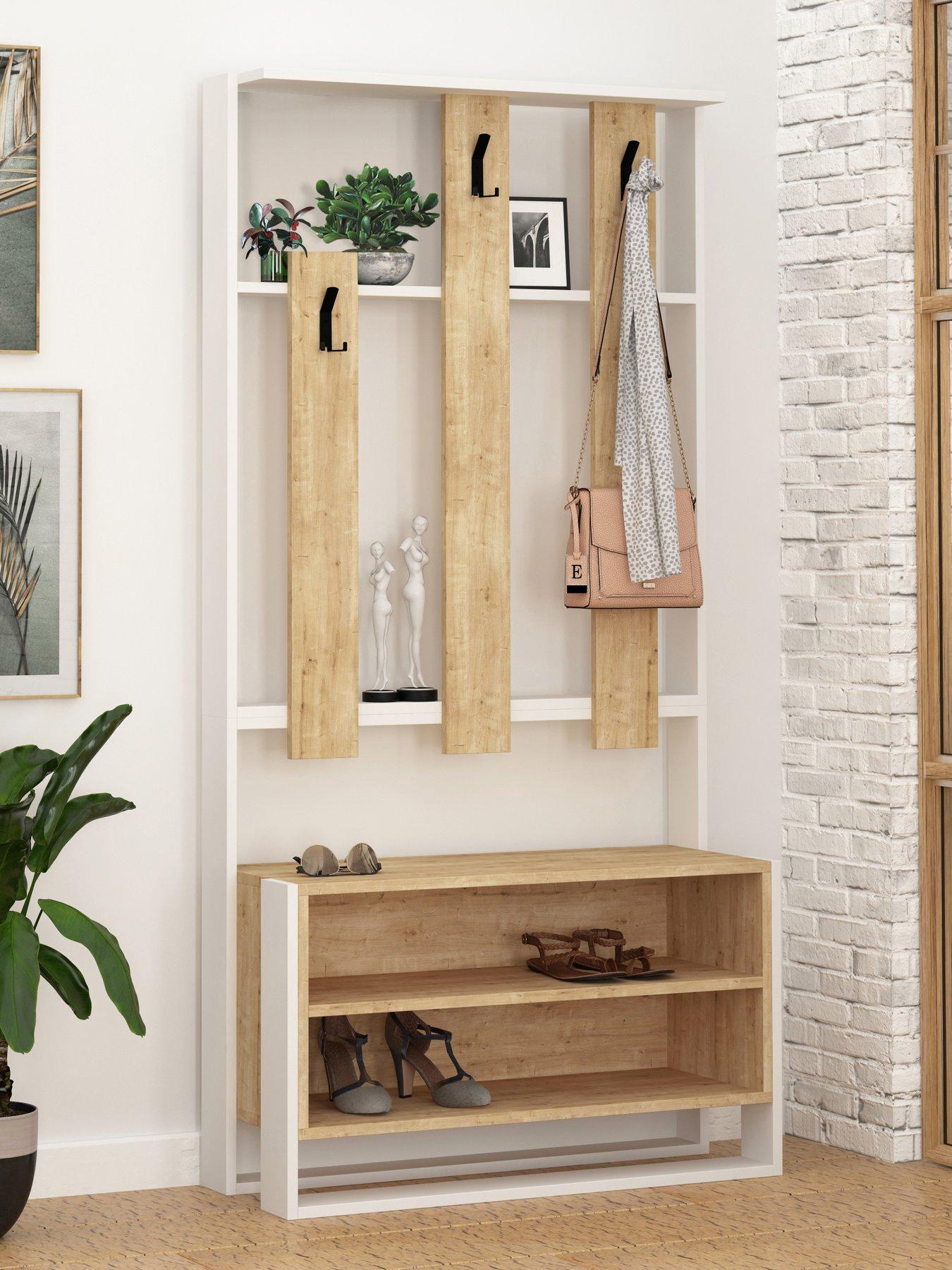 undefined Chester Hall Stand - White/oak