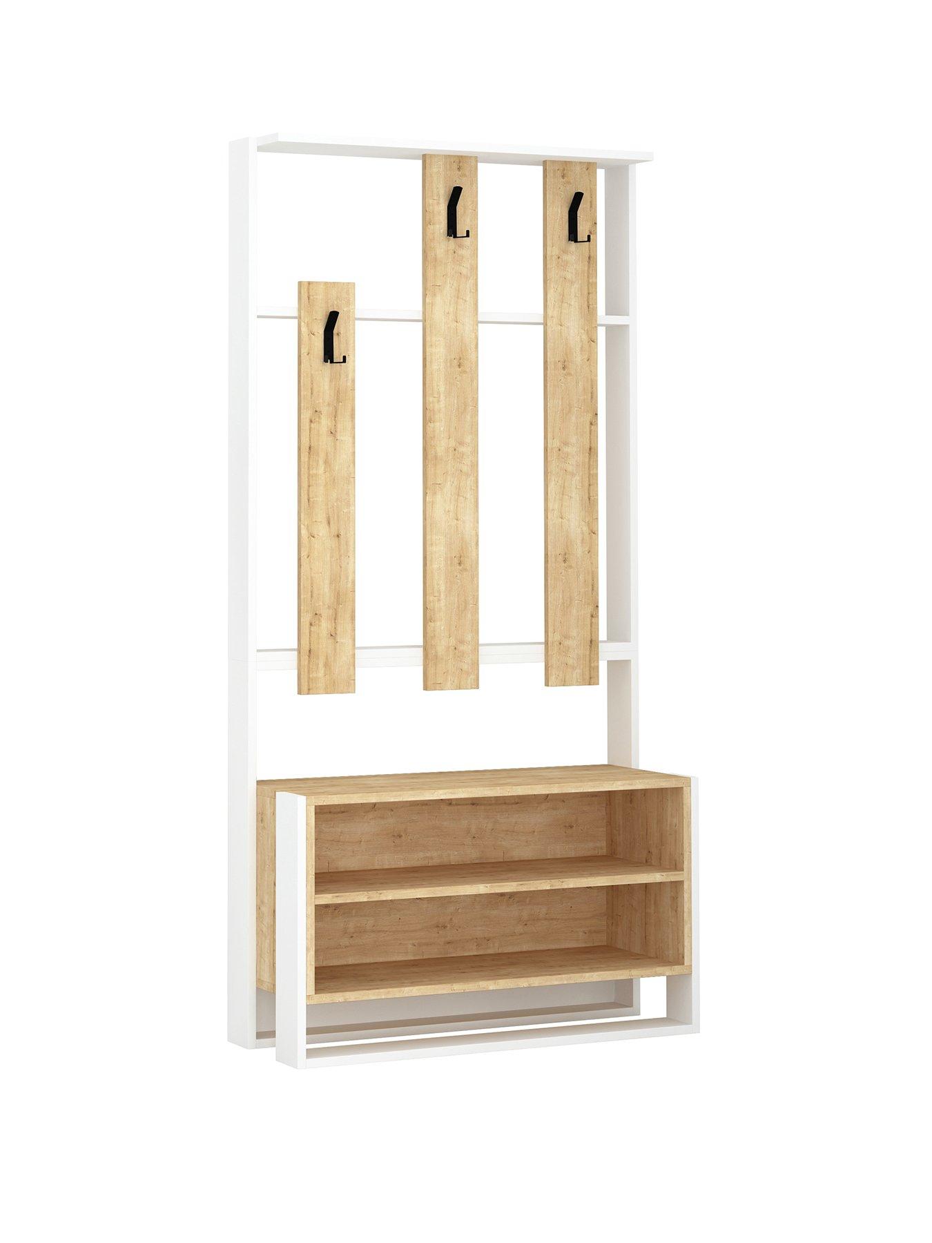 Image 2 of 4 of Decortie Chester Hall Stand - White/oak