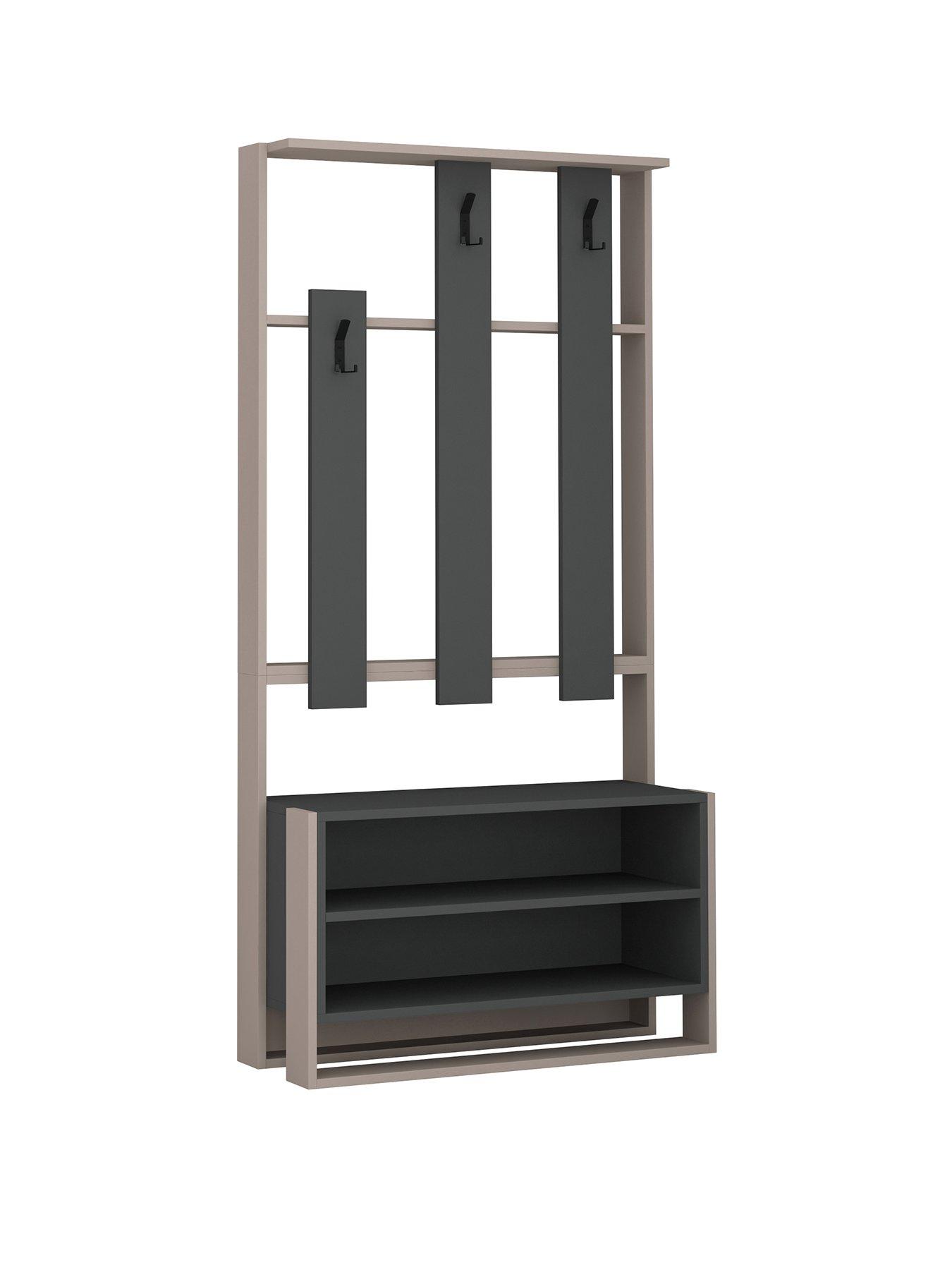 Image 2 of 4 of Decortie Chester Hall Stand - Mocha/anthracite