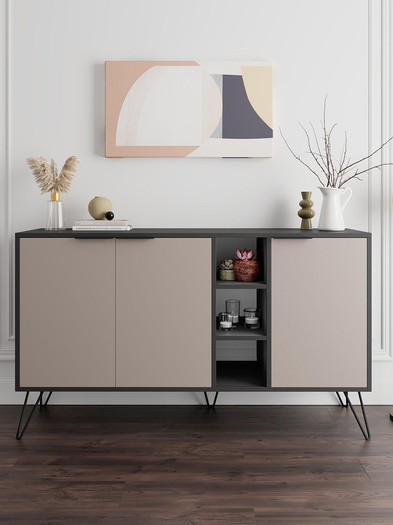 undefined Clara Sideboard - Anthracite/mocha