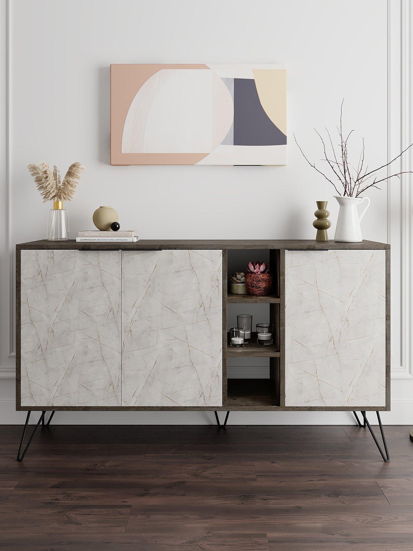Image 1 of 5 of Decortie Clara Sideboard - Dark Brown/mocha