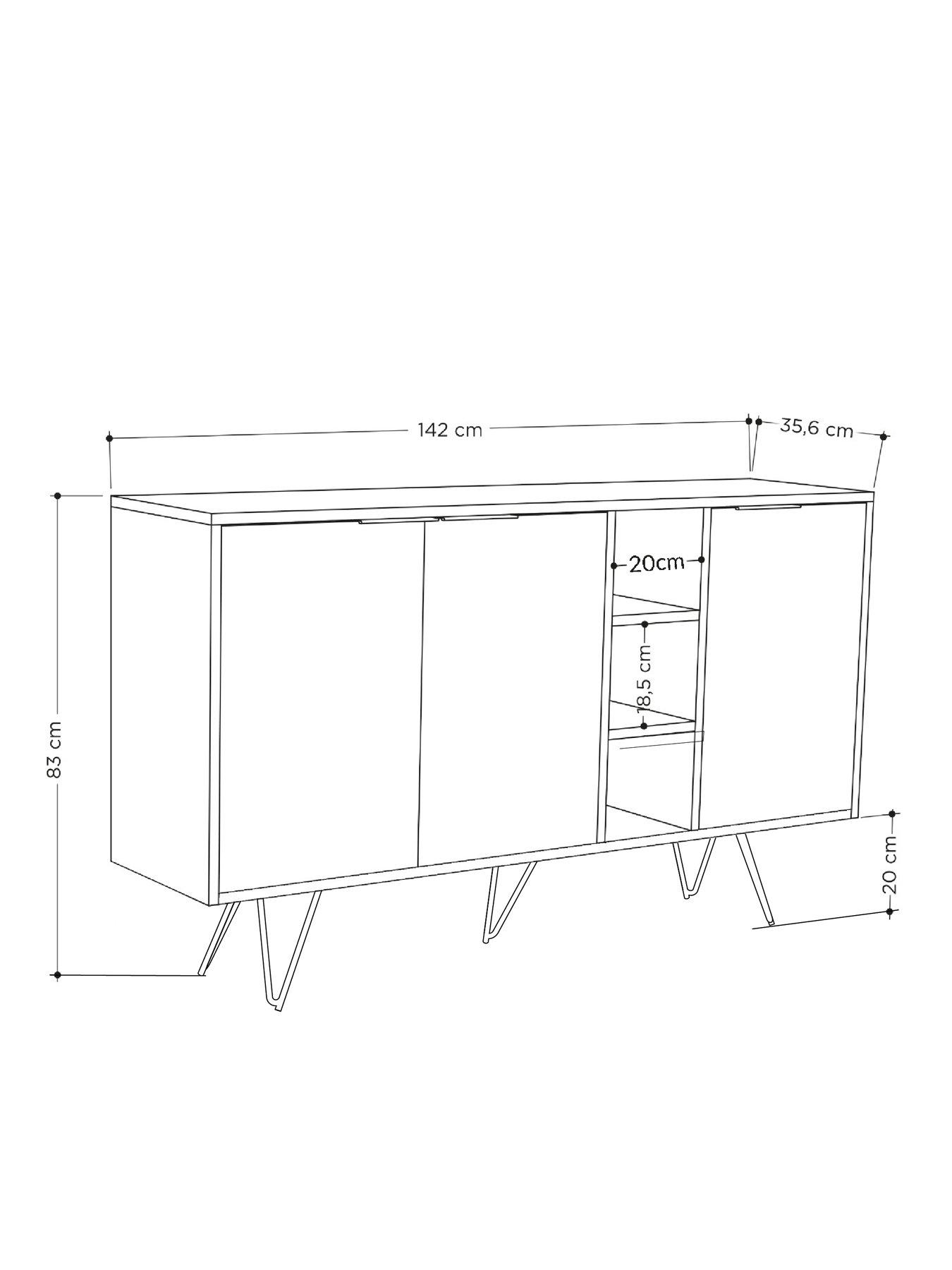 Image 4 of 5 of Decortie Clara Sideboard - Dark Brown/mocha