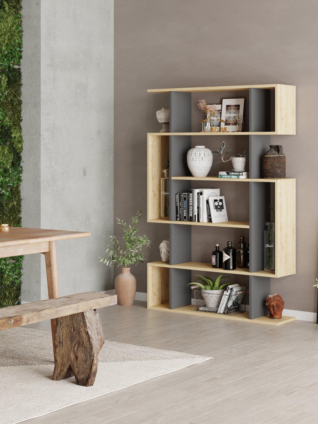 Image 3 of 5 of Decortie Mito Bookcase - Sapphire Oak/anthracite