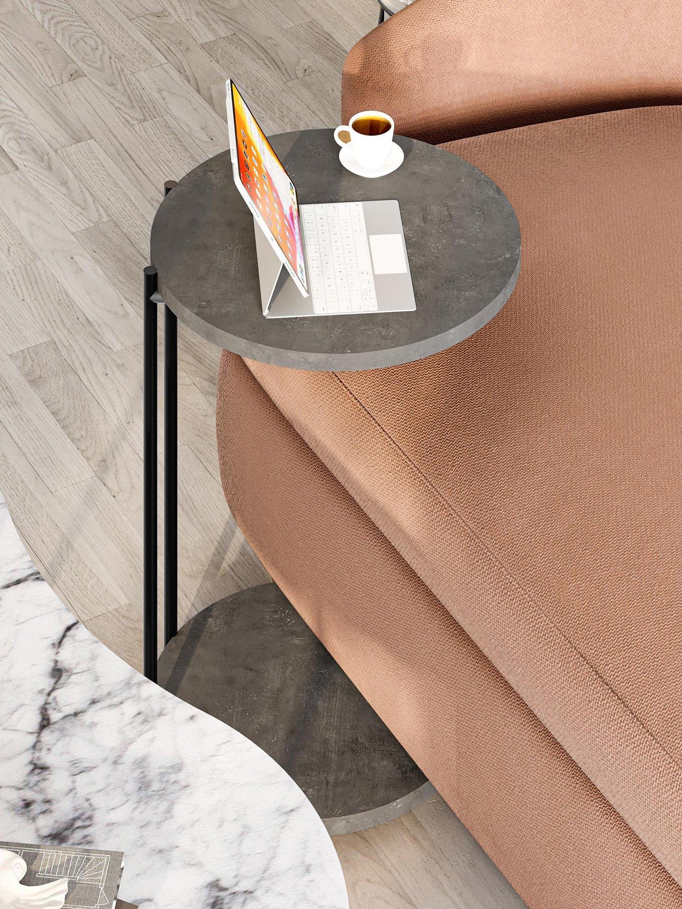 Image 5 of 7 of Decortie Cuddle Set Of 2 Coffee Tables - Marble/grey