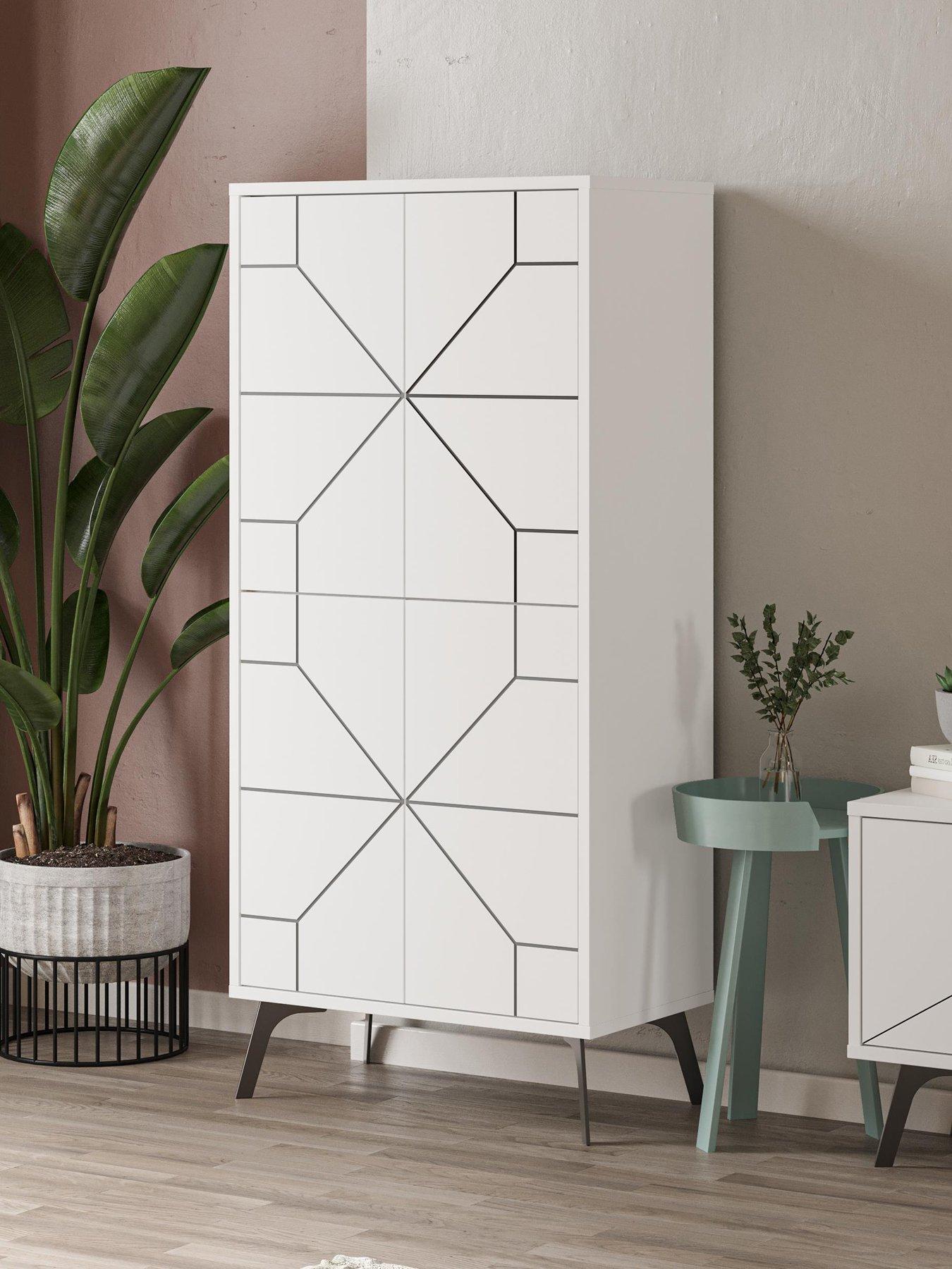 Image 3 of 6 of Decortie Dune Storage Cabinet - White