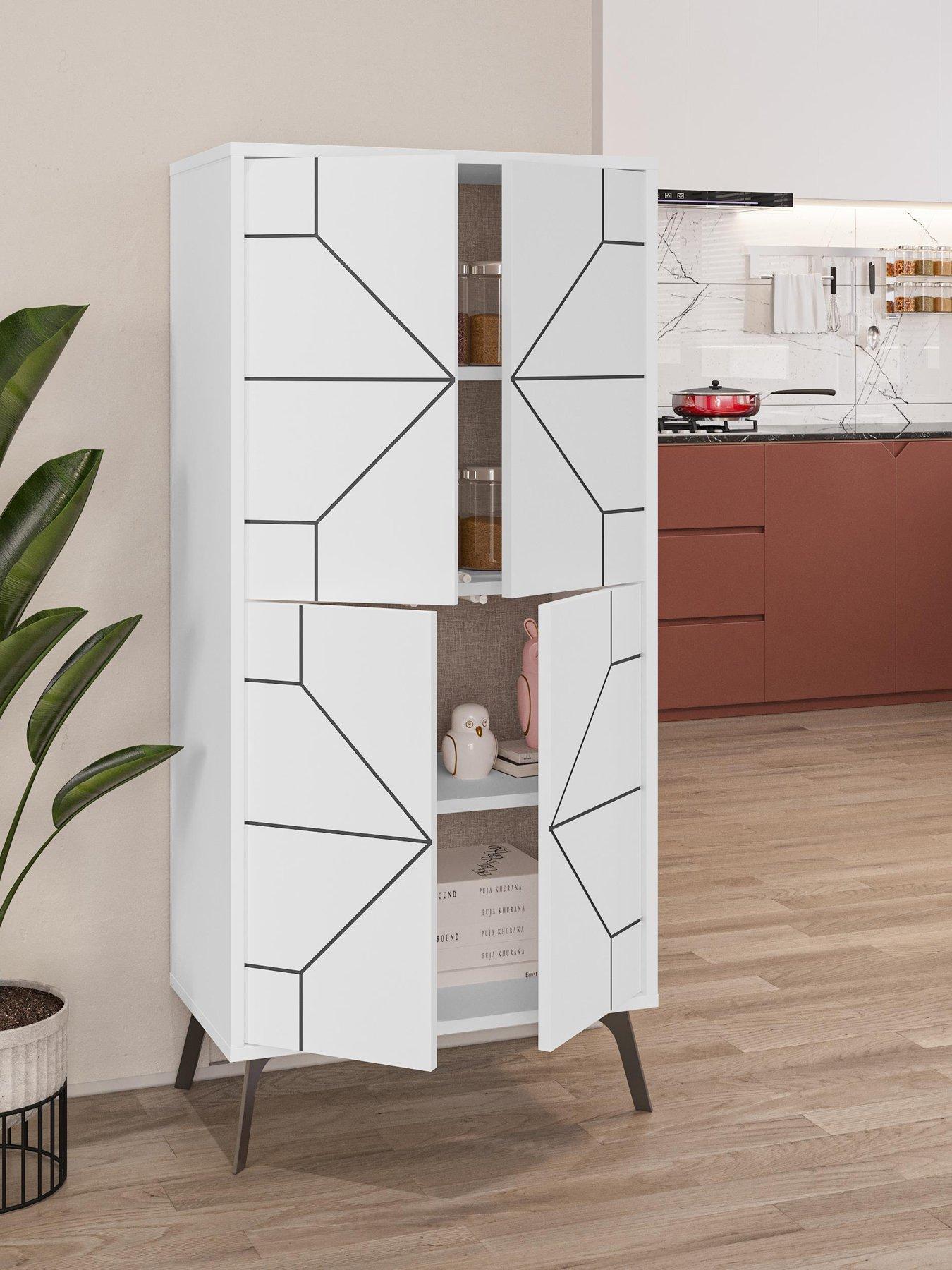 Image 4 of 6 of Decortie Dune Storage Cabinet - White