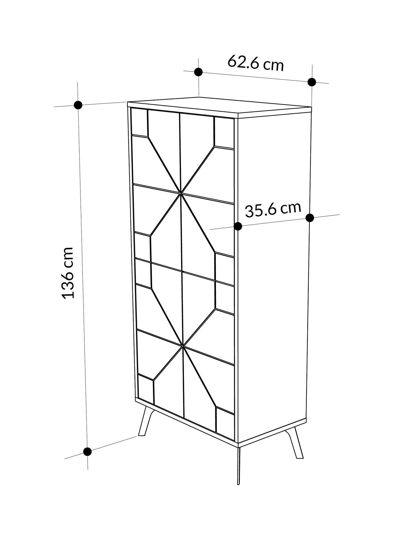 Image 5 of 6 of Decortie Dune Storage Cabinet - White