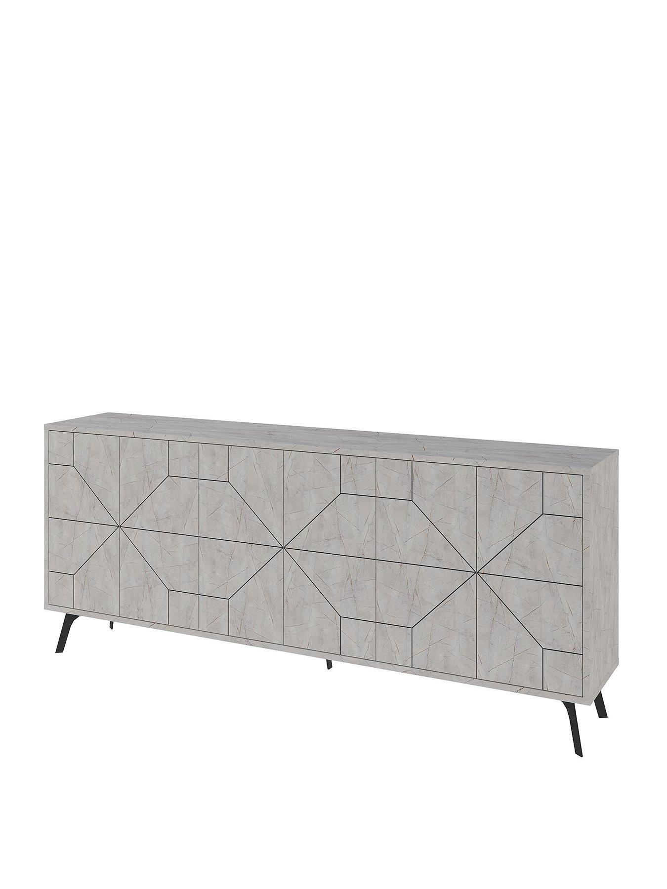 Image 2 of 8 of Decortie Dune Large Sideboard - Light Grey