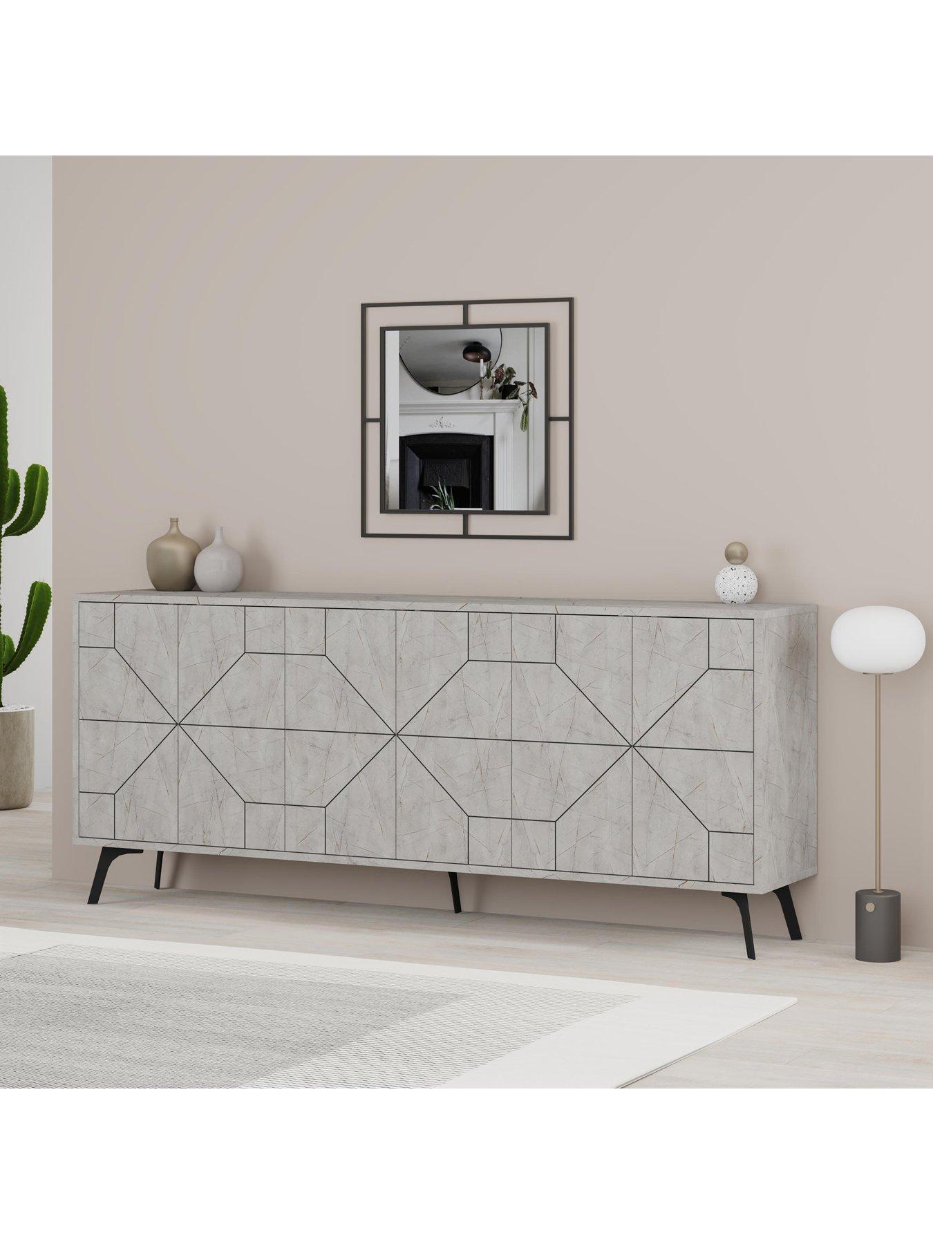 Image 3 of 8 of Decortie Dune Large Sideboard - Light Grey