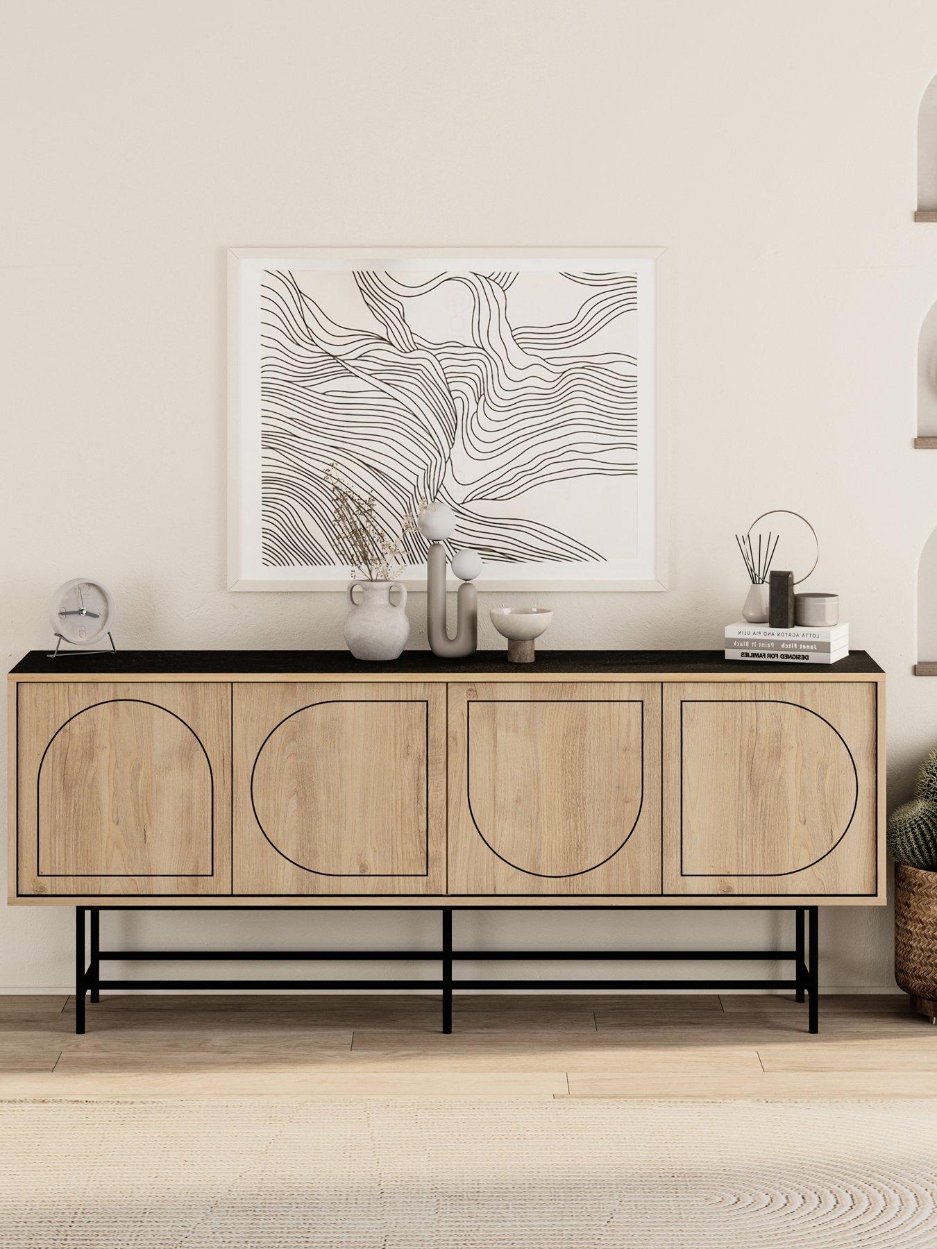 undefined Joji Sideboard - Oak/black
