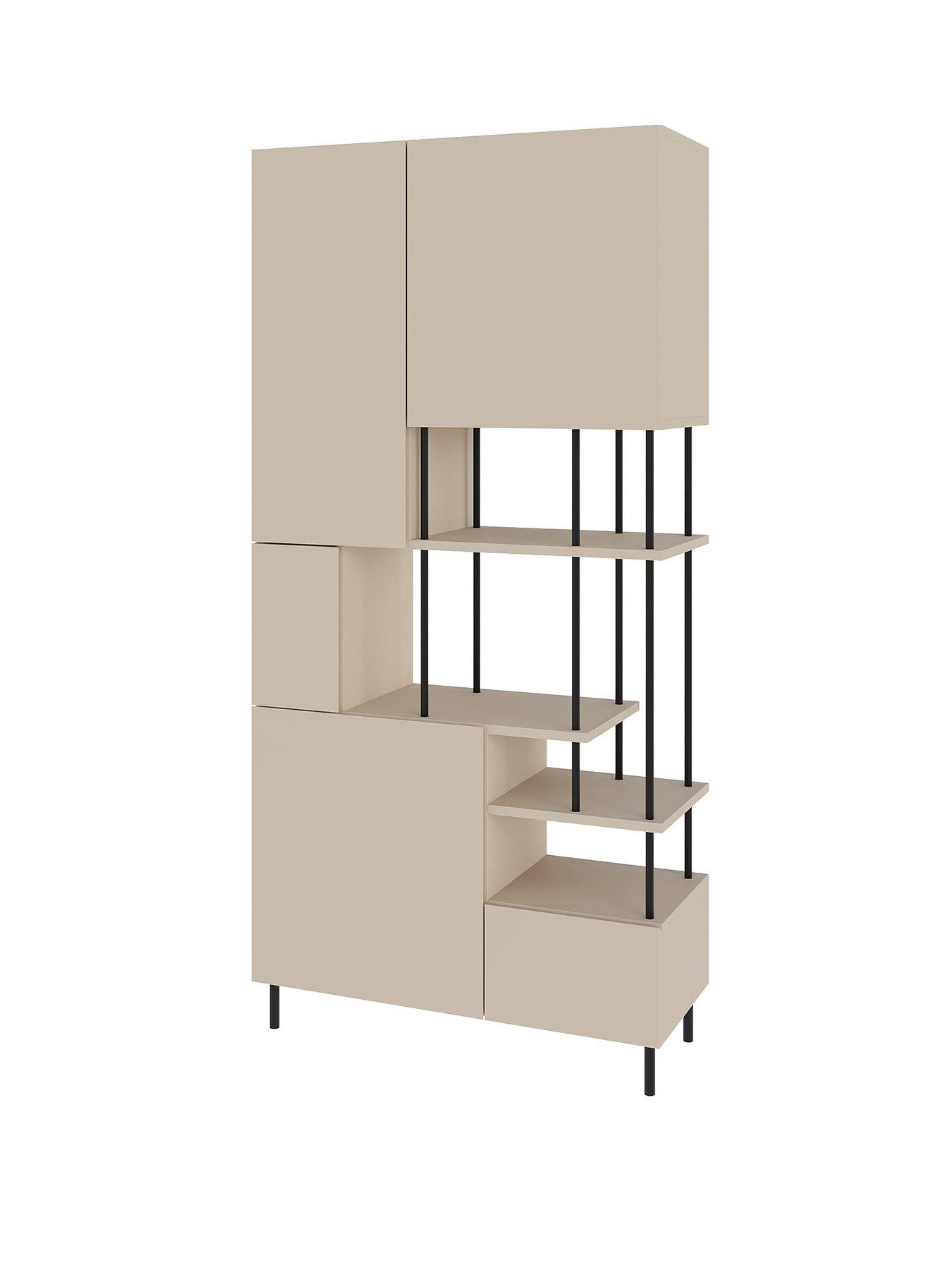 Image 2 of 7 of Decortie Key Bookcase / Display Cabinet - Sandstone