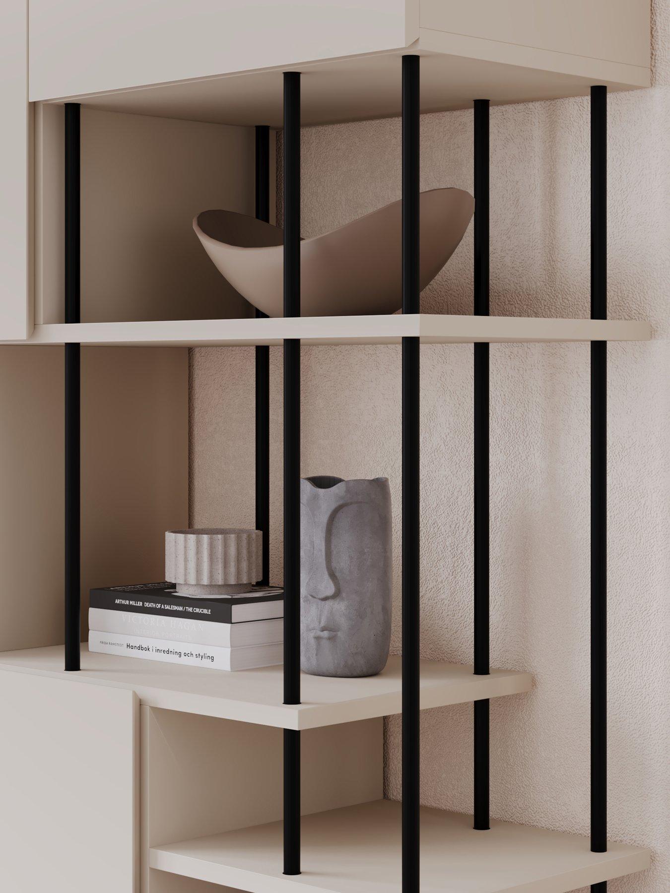 Image 5 of 7 of Decortie Key Bookcase / Display Cabinet - Sandstone