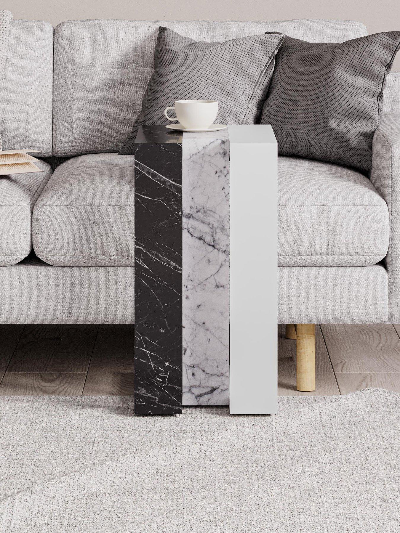 undefined Muju C Side Table - White/grey/black