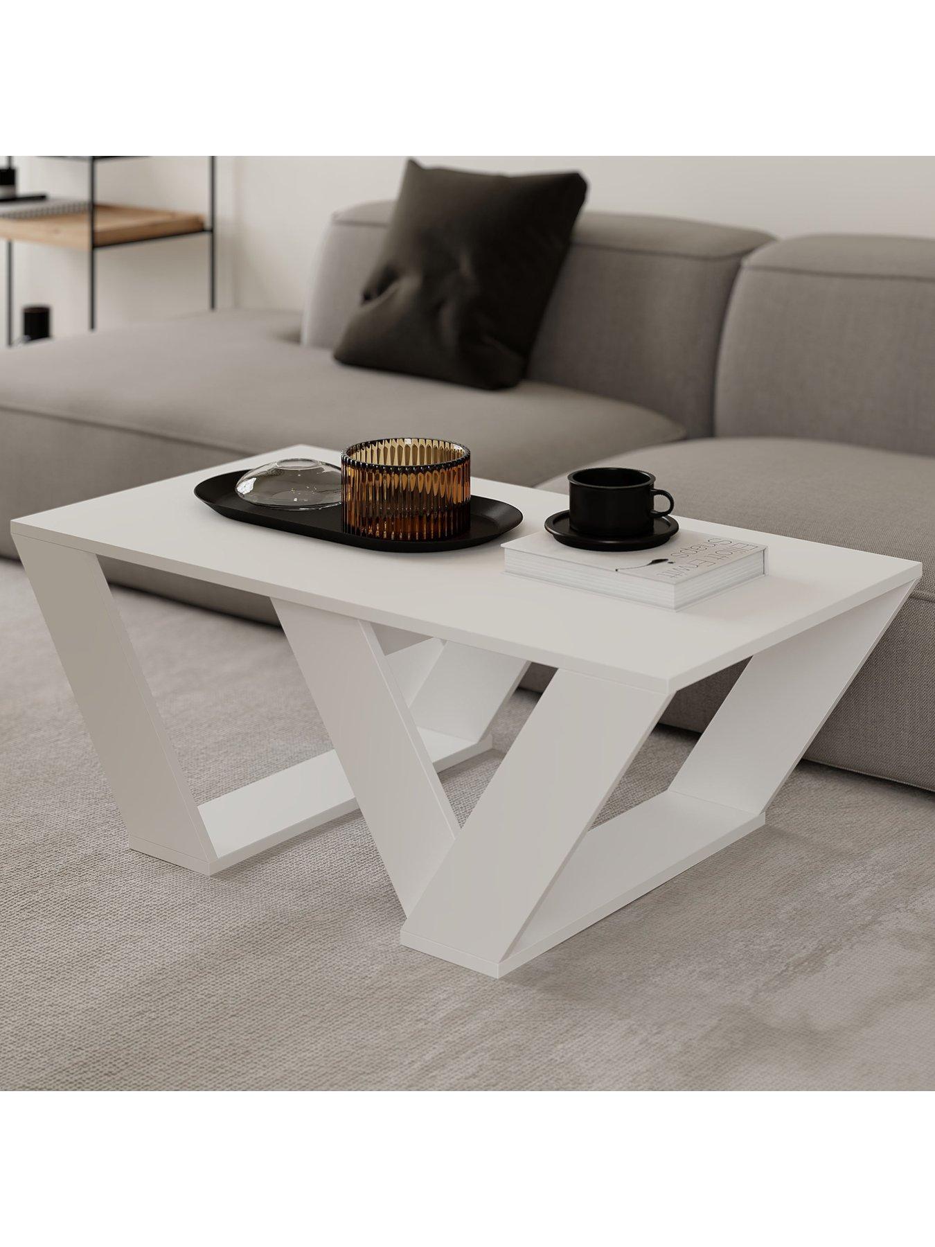 Image 3 of 8 of Decortie Pipra Coffee Table - White