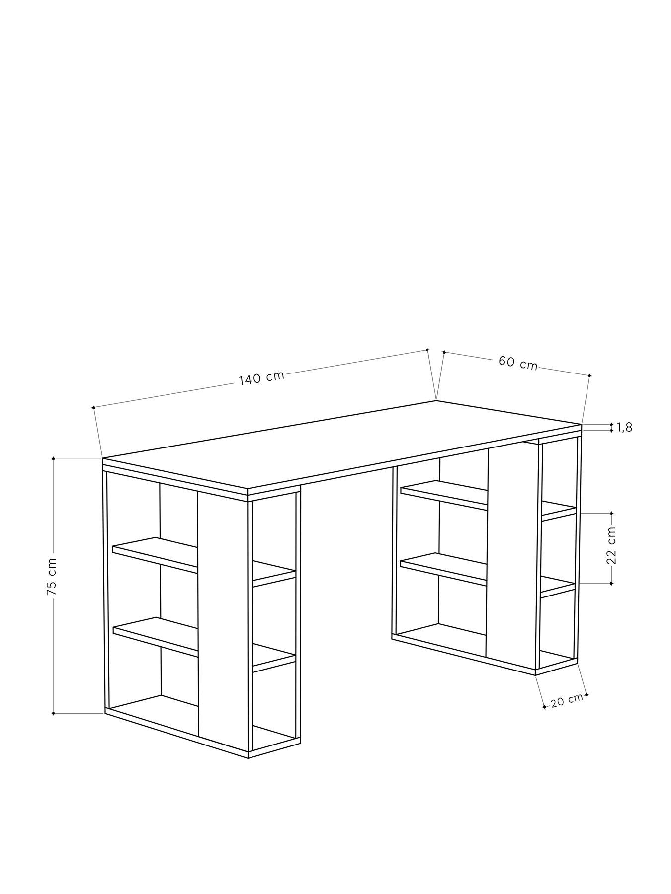Image 3 of 4 of Decortie Colmar Desk - White