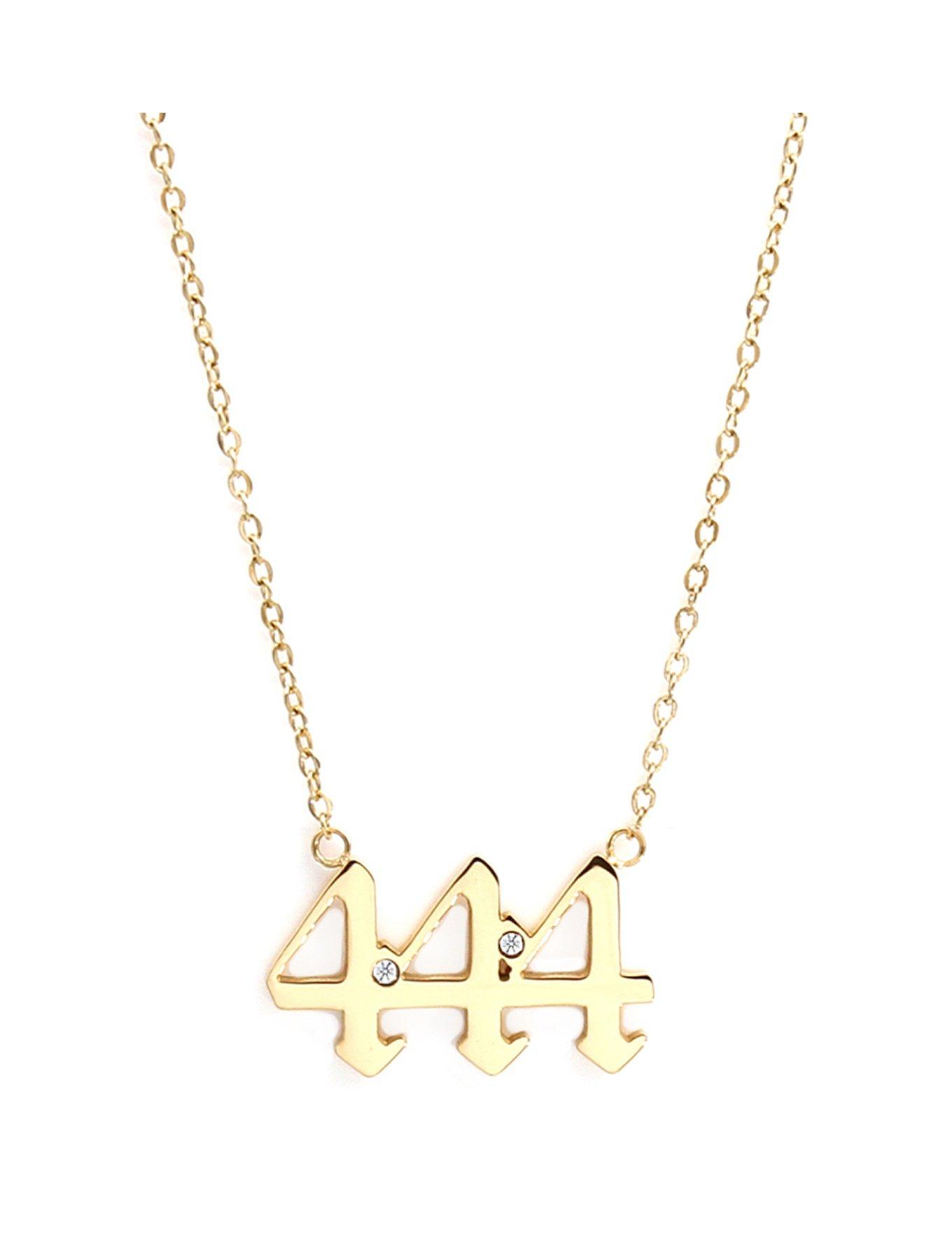Say It With Angel Number Necklace - Yellow Gold