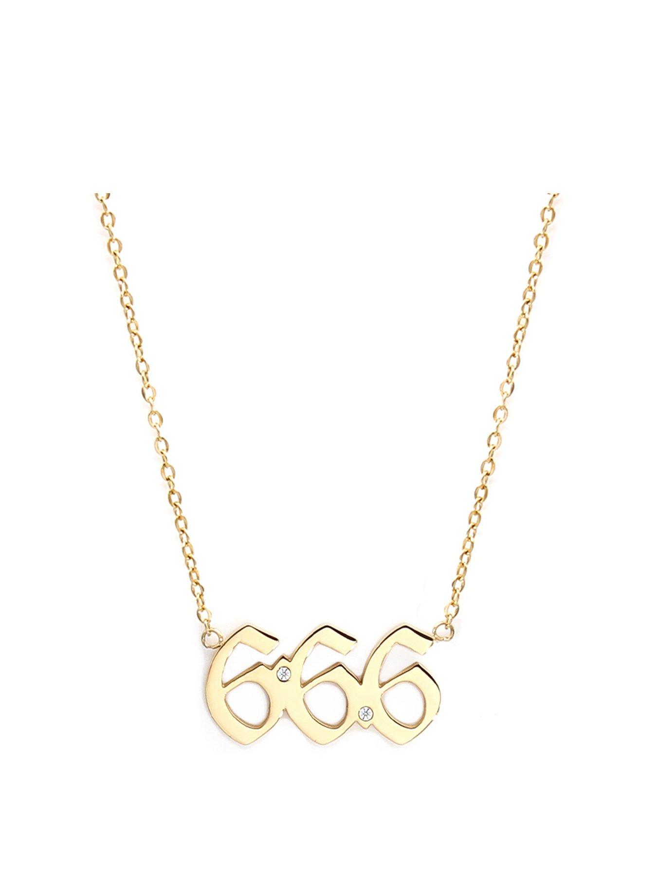 Say It With Angel Number Necklace - Yellow Gold