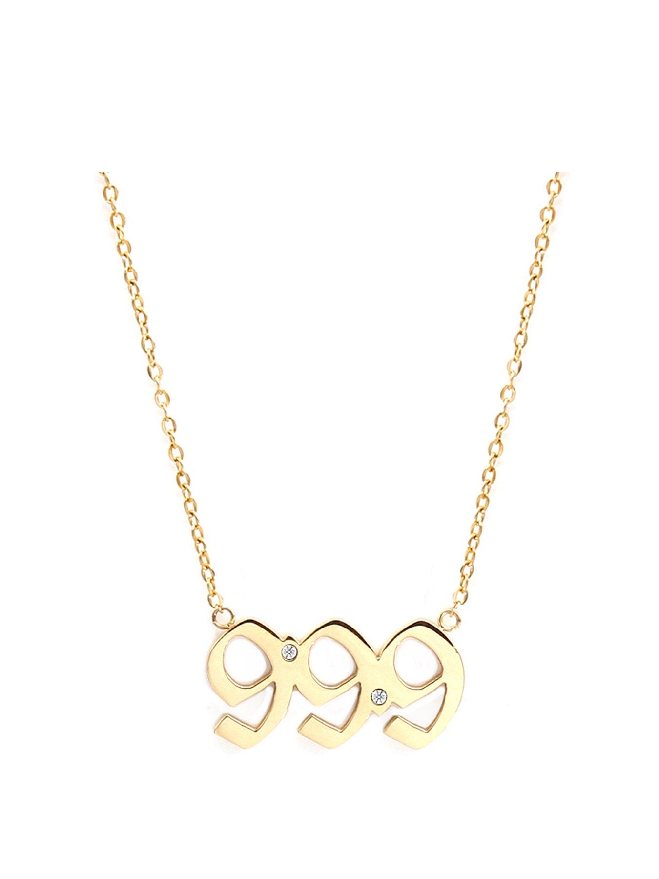 Say It With Angel Number Necklace - Yellow Gold