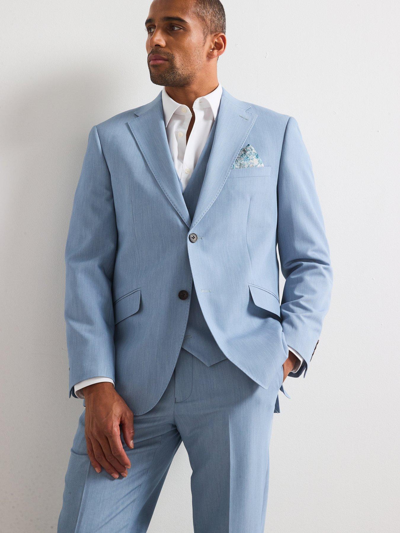 Skopes Beckett Tailored Fit Suit Jacket - Light Blue