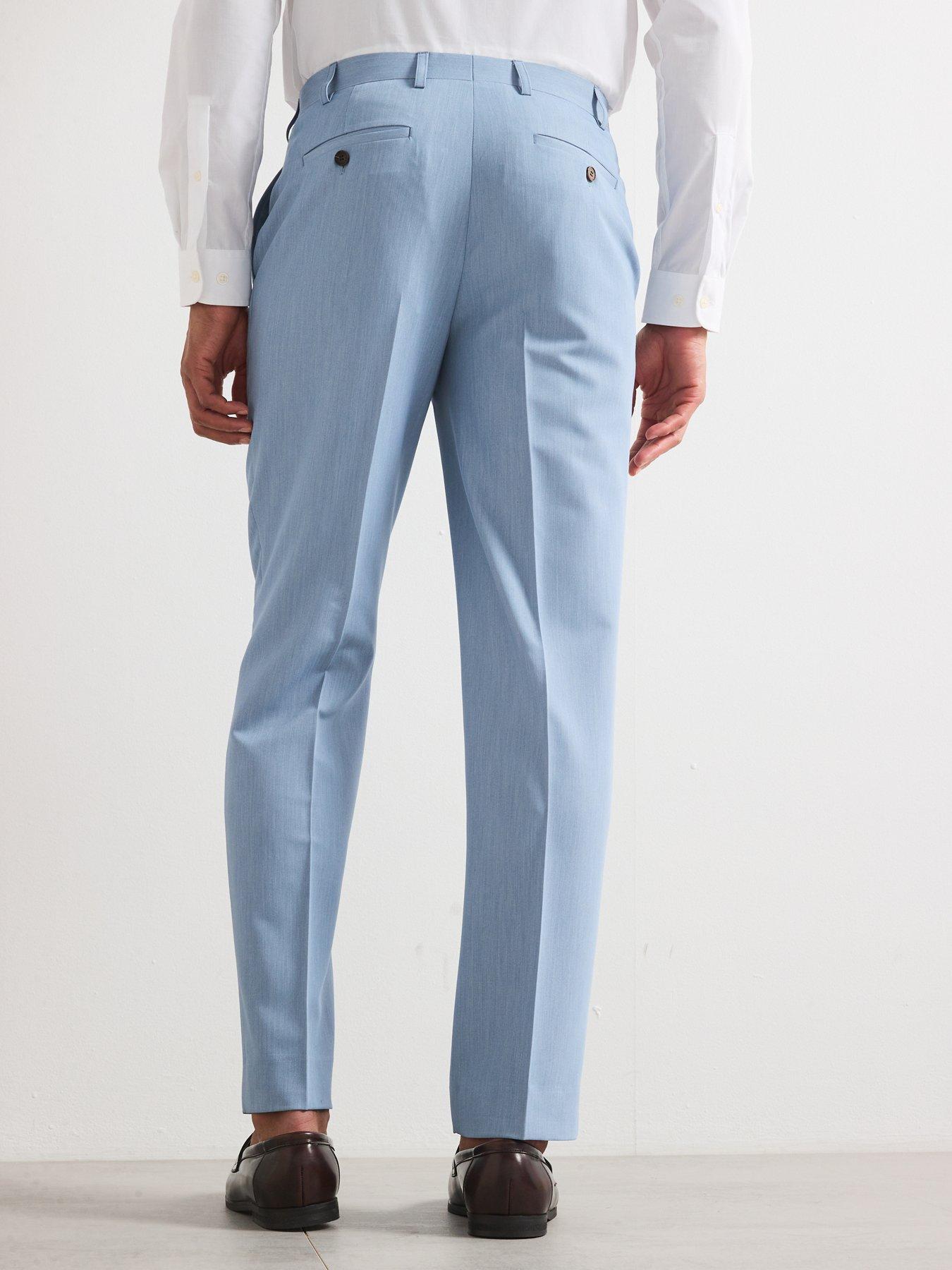 Image 2 of 5 of Skopes Beckett Tailored Fit Suit Trousers - Light Blue