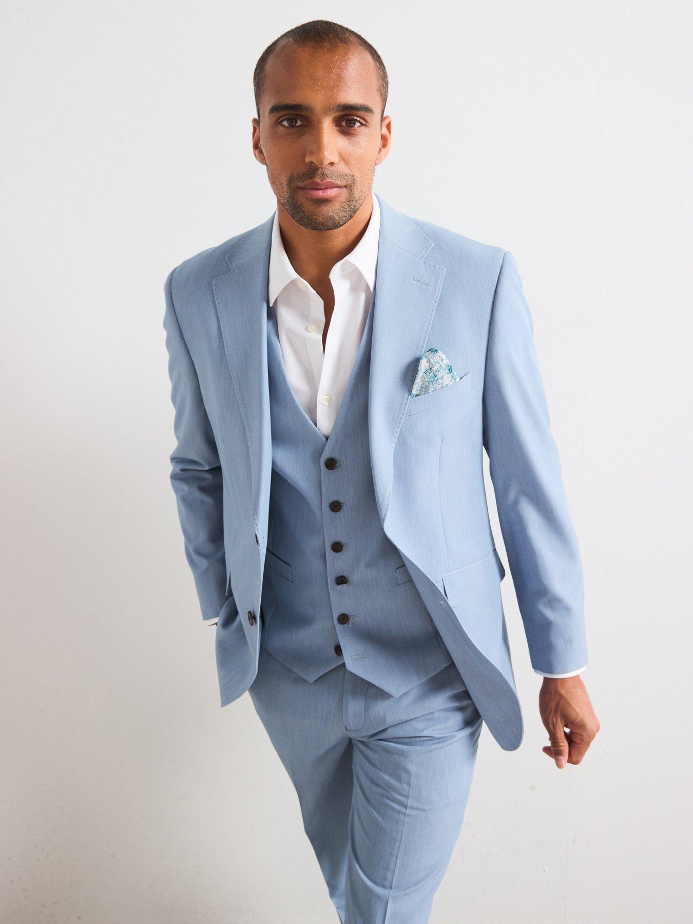 Image 1 of 6 of Skopes Beckett Standard Fit Waistcoat - Light Blue