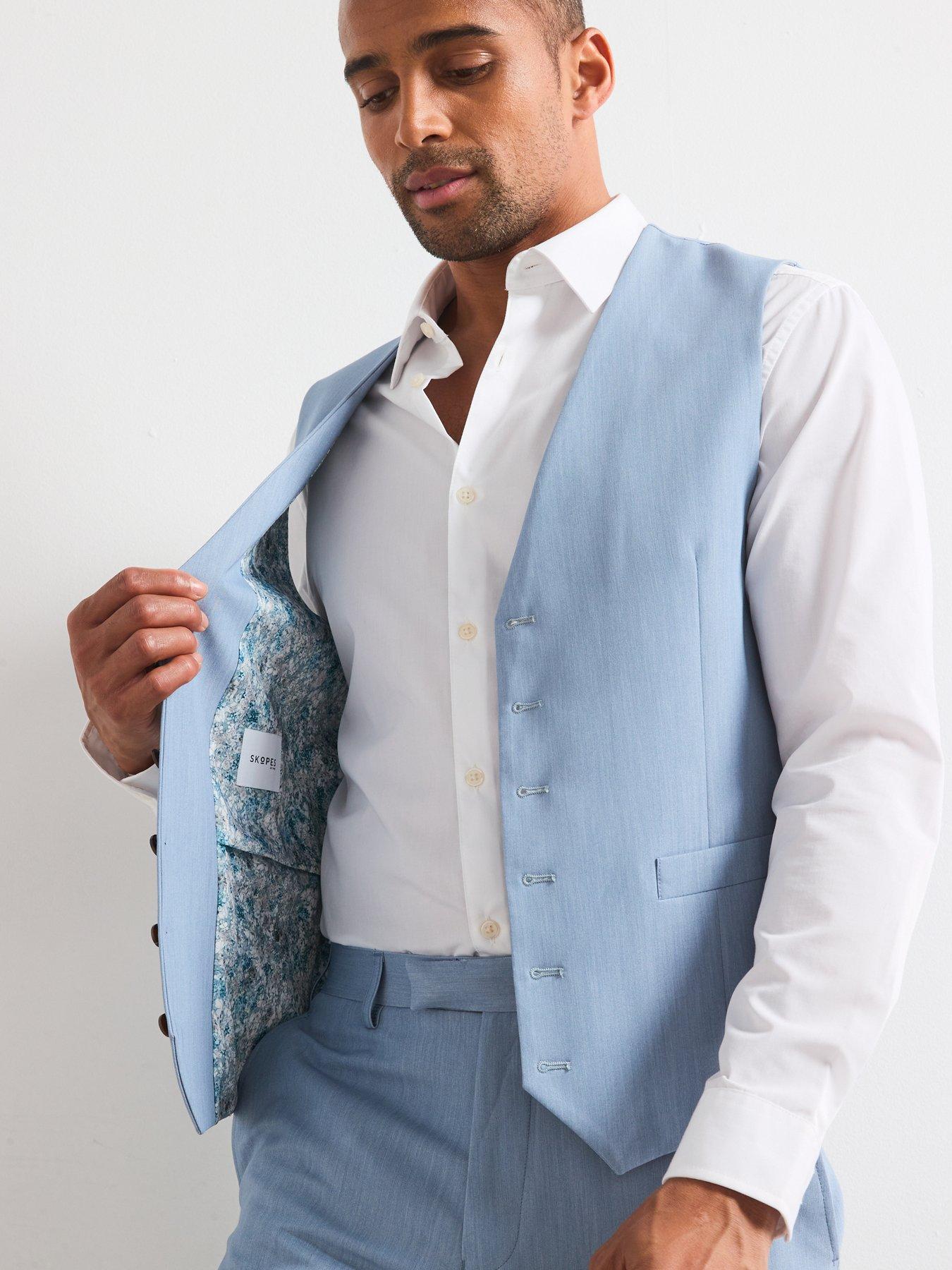 Image 5 of 6 of Skopes Beckett Standard Fit Waistcoat - Light Blue