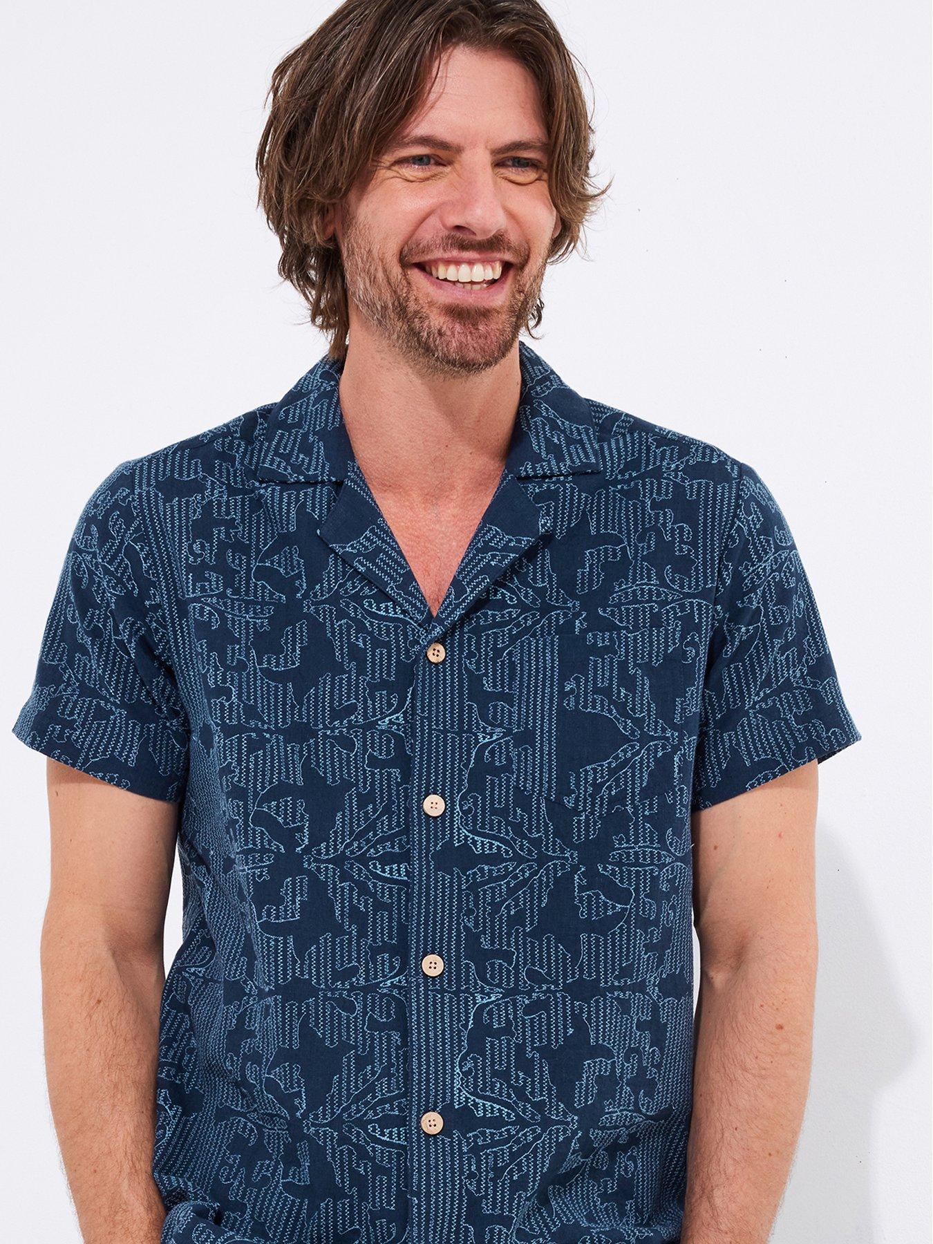 Image 3 of 6 of Joe Browns Excellent Embroidered Short Sleeve Shirt - Navy