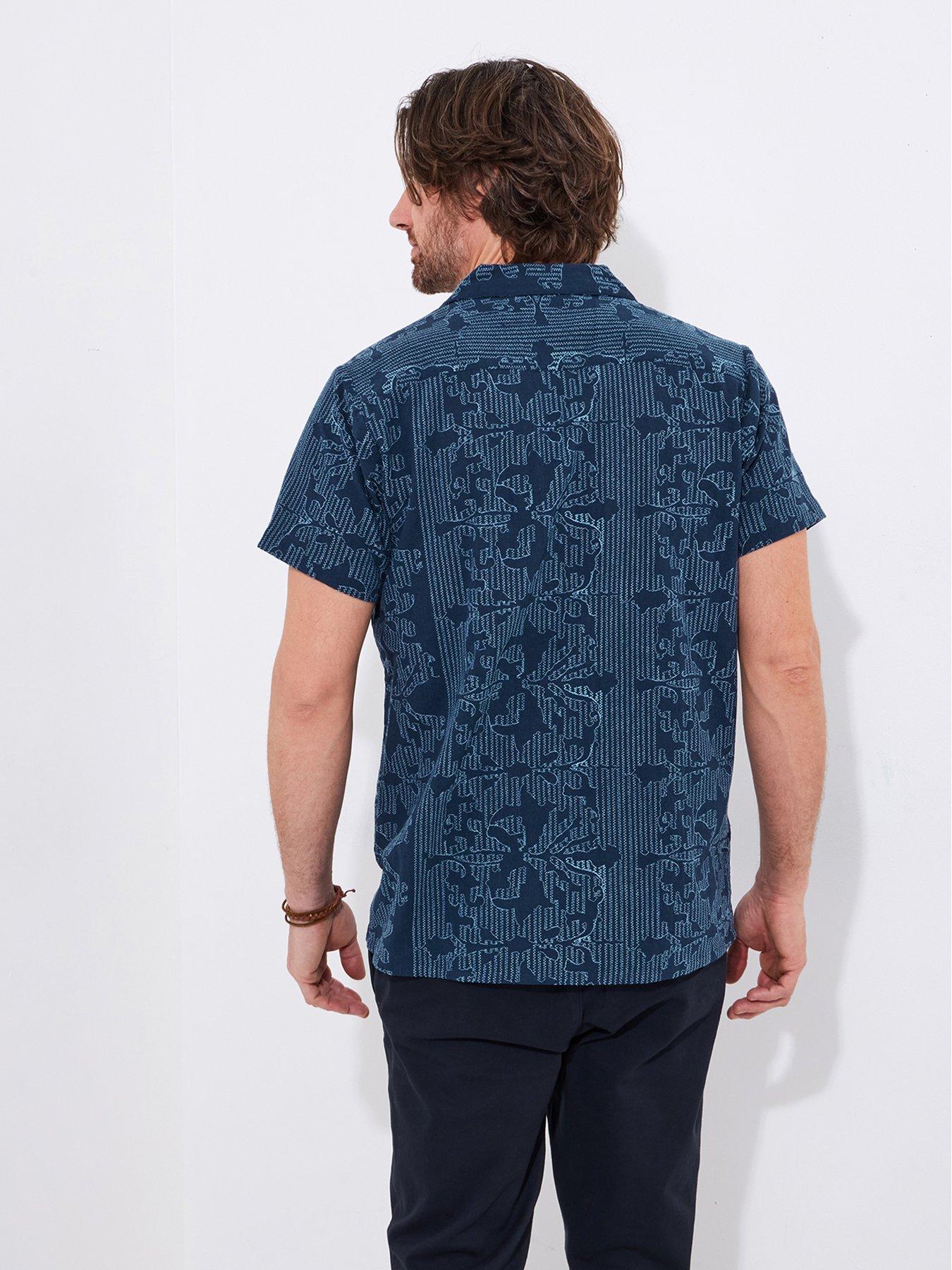 Image 4 of 6 of Joe Browns Excellent Embroidered Short Sleeve Shirt - Navy
