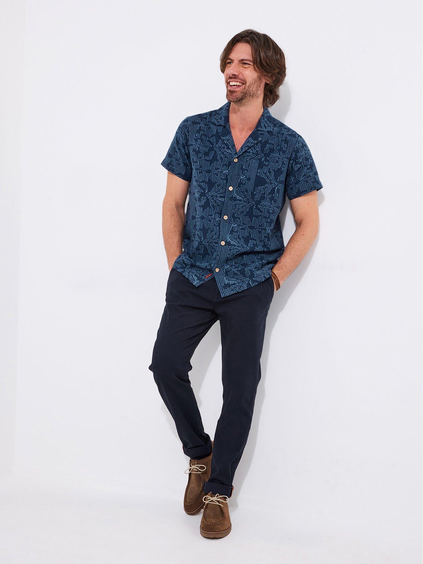 Image 5 of 6 of Joe Browns Excellent Embroidered Short Sleeve Shirt - Navy