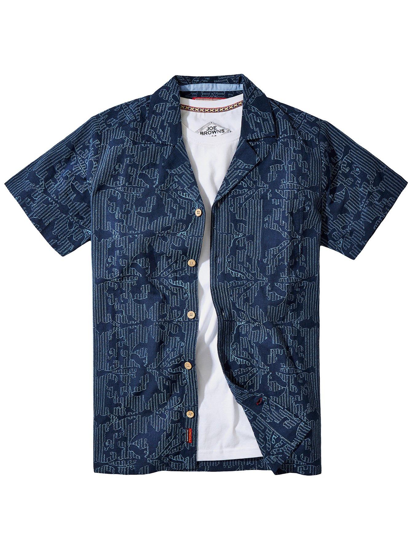 Image 6 of 6 of Joe Browns Excellent Embroidered Short Sleeve Shirt - Navy