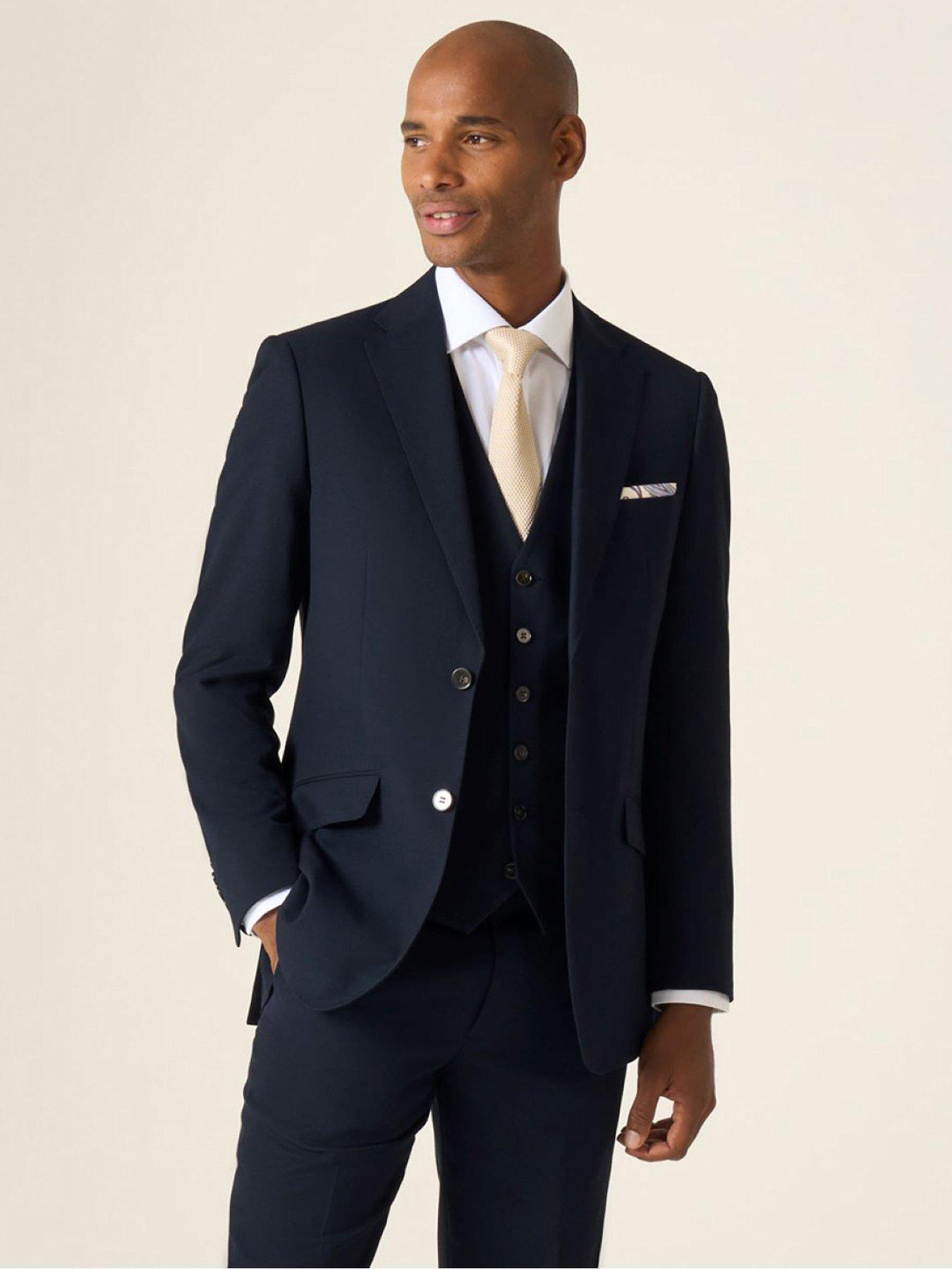 Image 1 of 6 of Skopes Harcourt Tailored Fit Suit Jacket - Navy