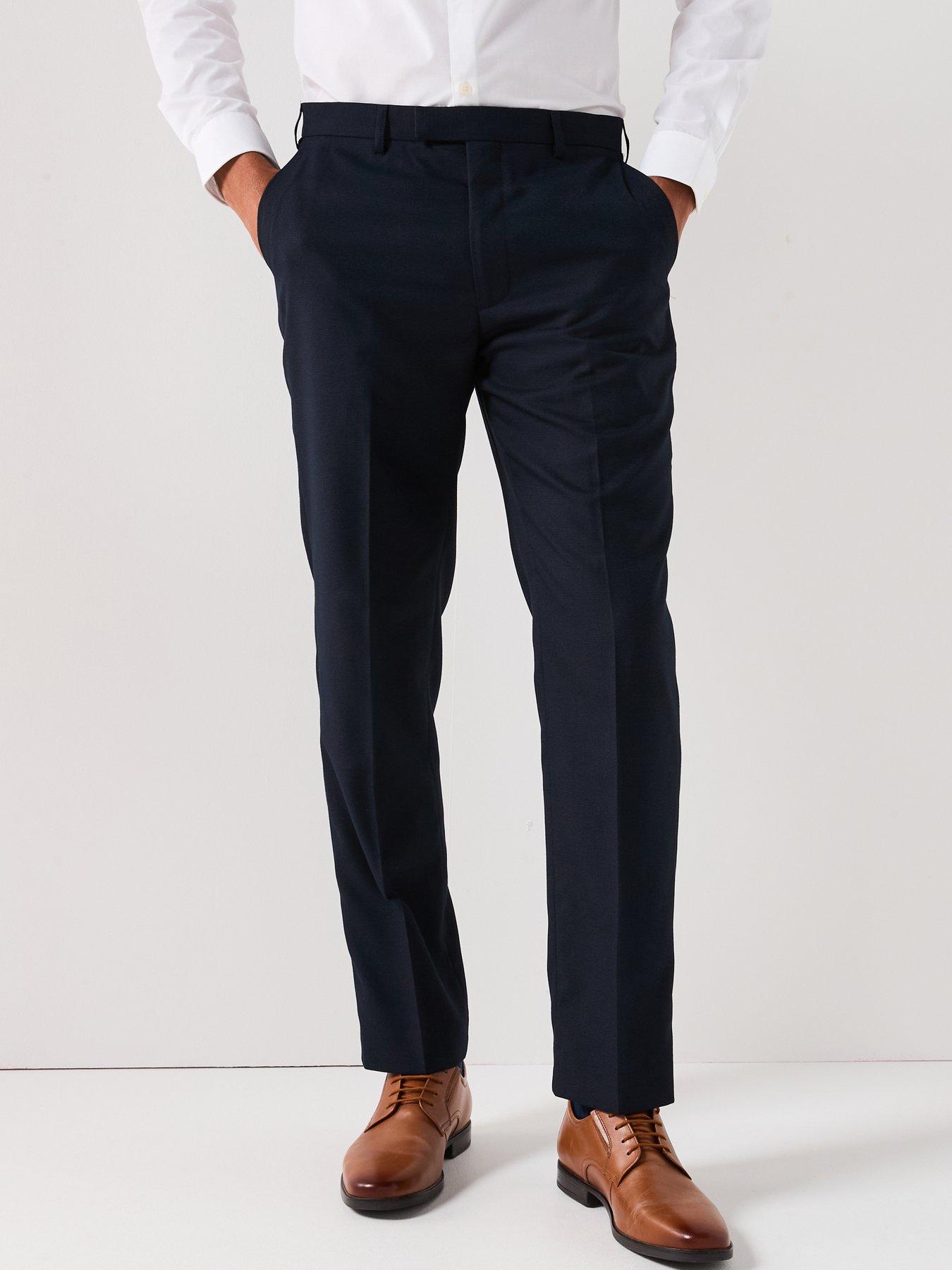 undefined Harcourt Tailored Fit Suit Trousers - Navy