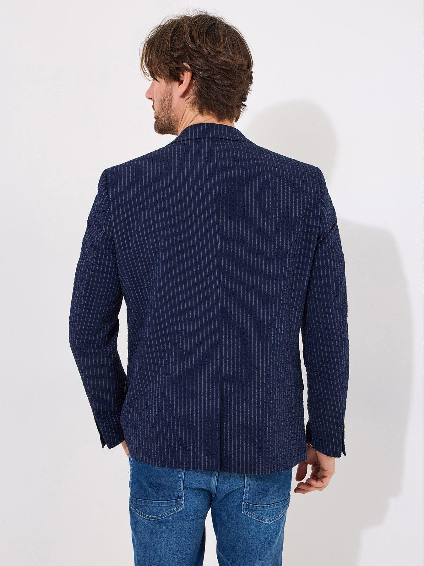 Image 4 of 6 of Joe Browns Pinstripe Textured Suit Jacket - Navy