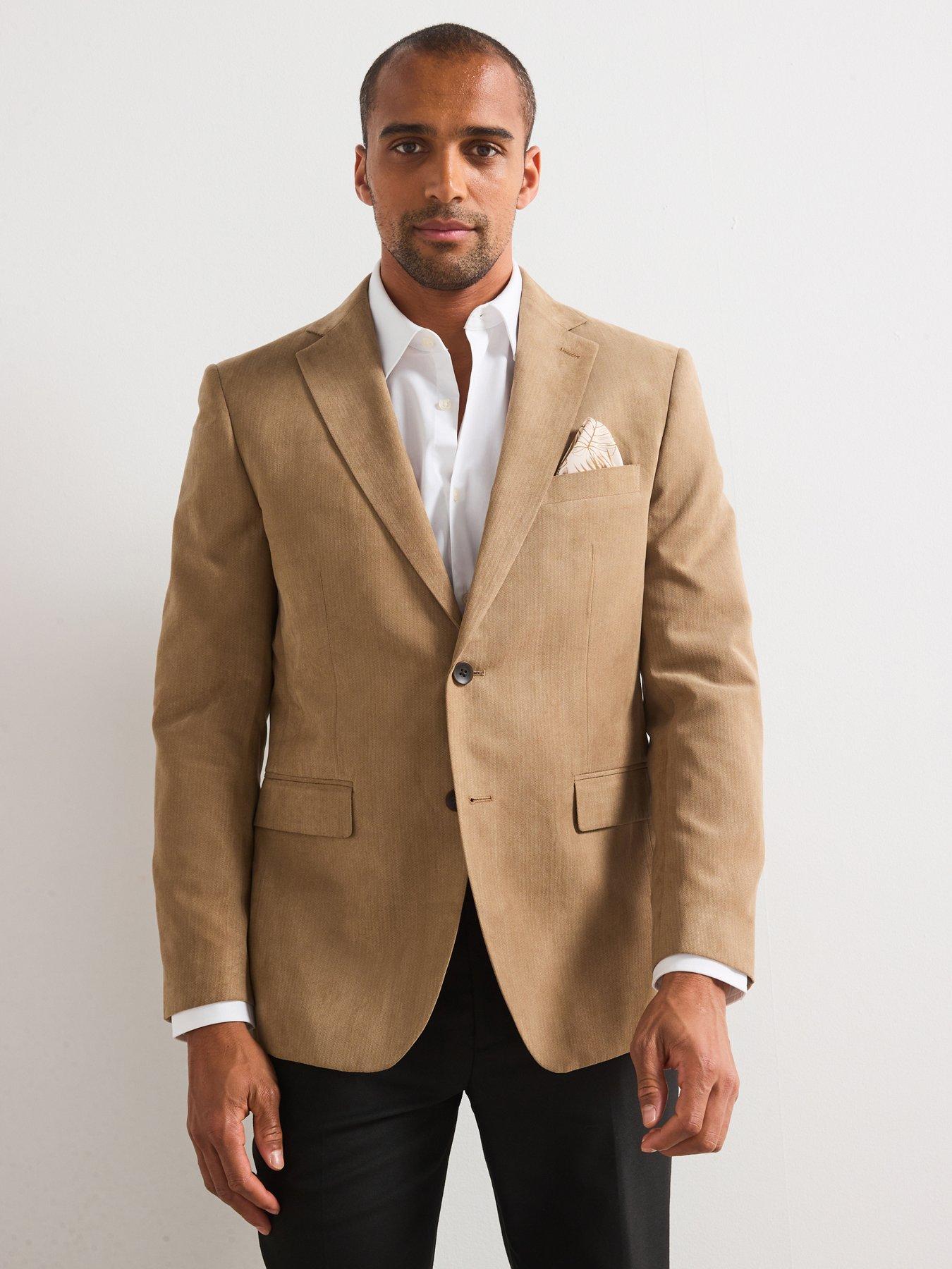 Skopes Padua Tailored Fit Suit Jacket - Beige