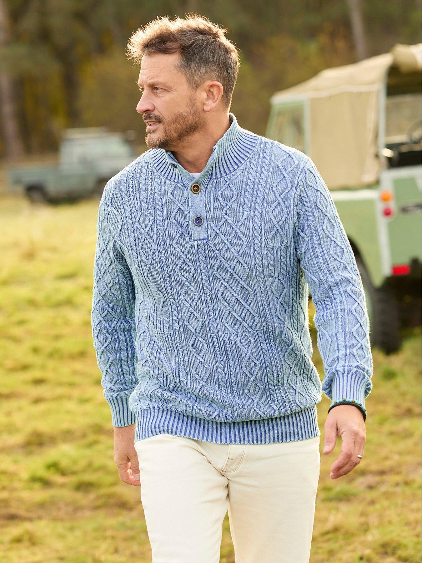 Image 2 of 6 of Joe Browns Washed To Perfection Funnel Neck Knitted Jumper - Blue