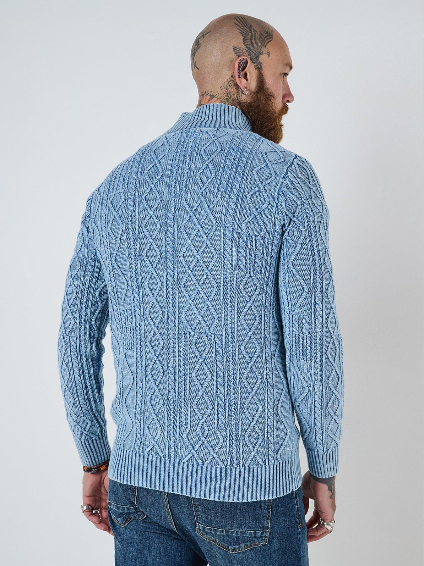 Image 4 of 6 of Joe Browns Washed To Perfection Funnel Neck Knitted Jumper - Blue
