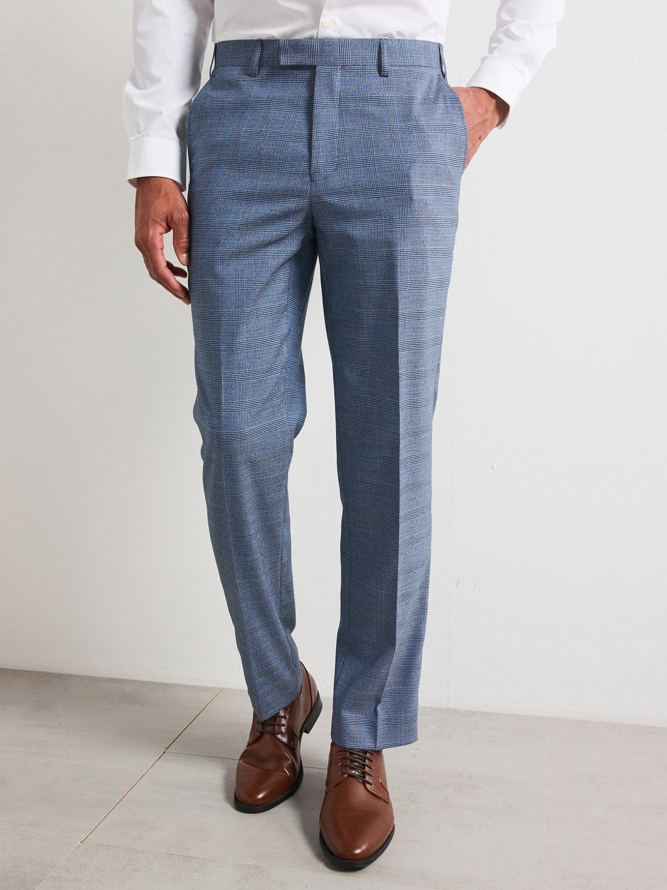 Skopes Anthony Tailored Fit Suit Trousers - Blue