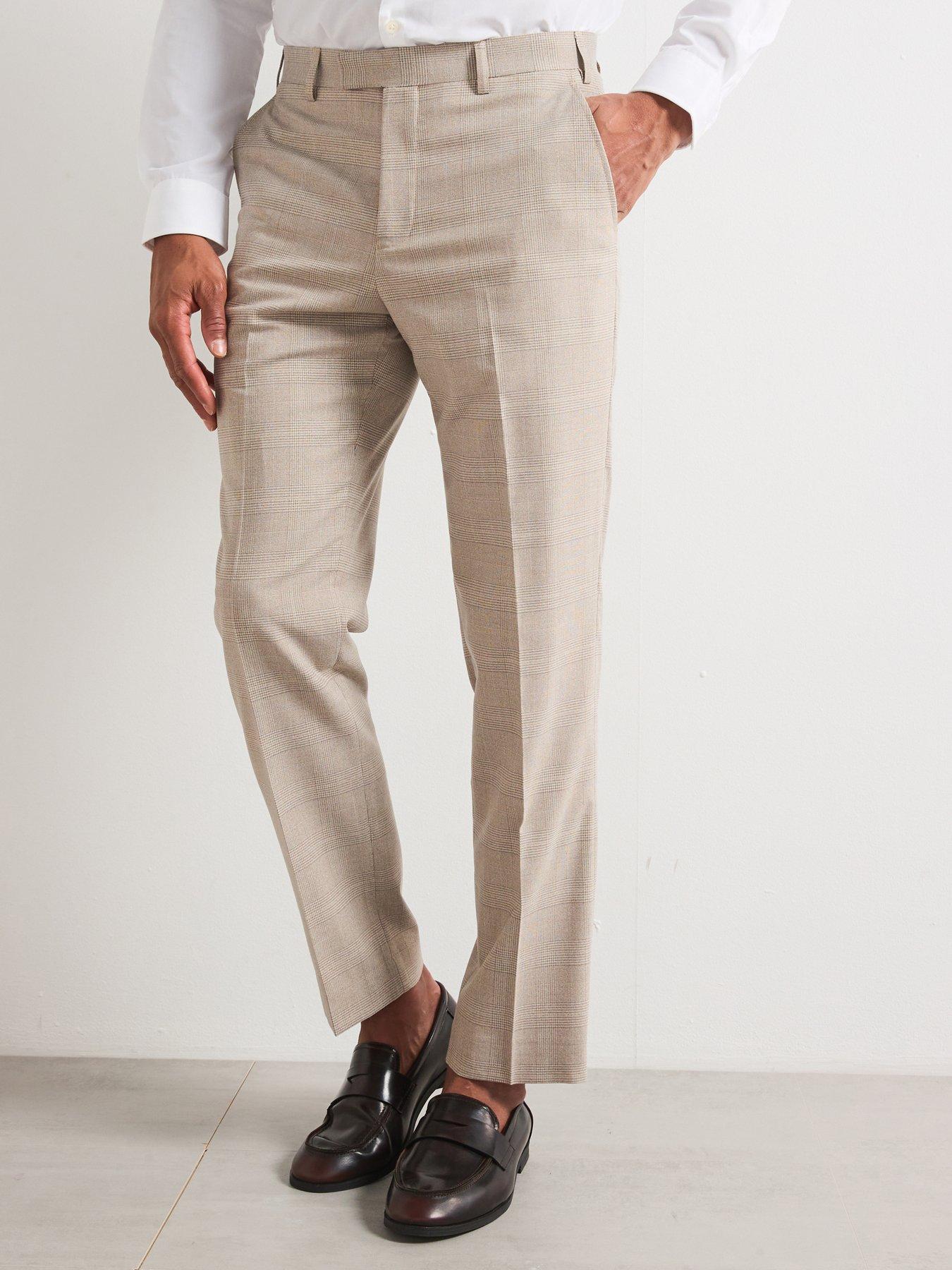 Image 1 of 6 of Skopes Charlie Tailored Fit Suit Trousers - Beige