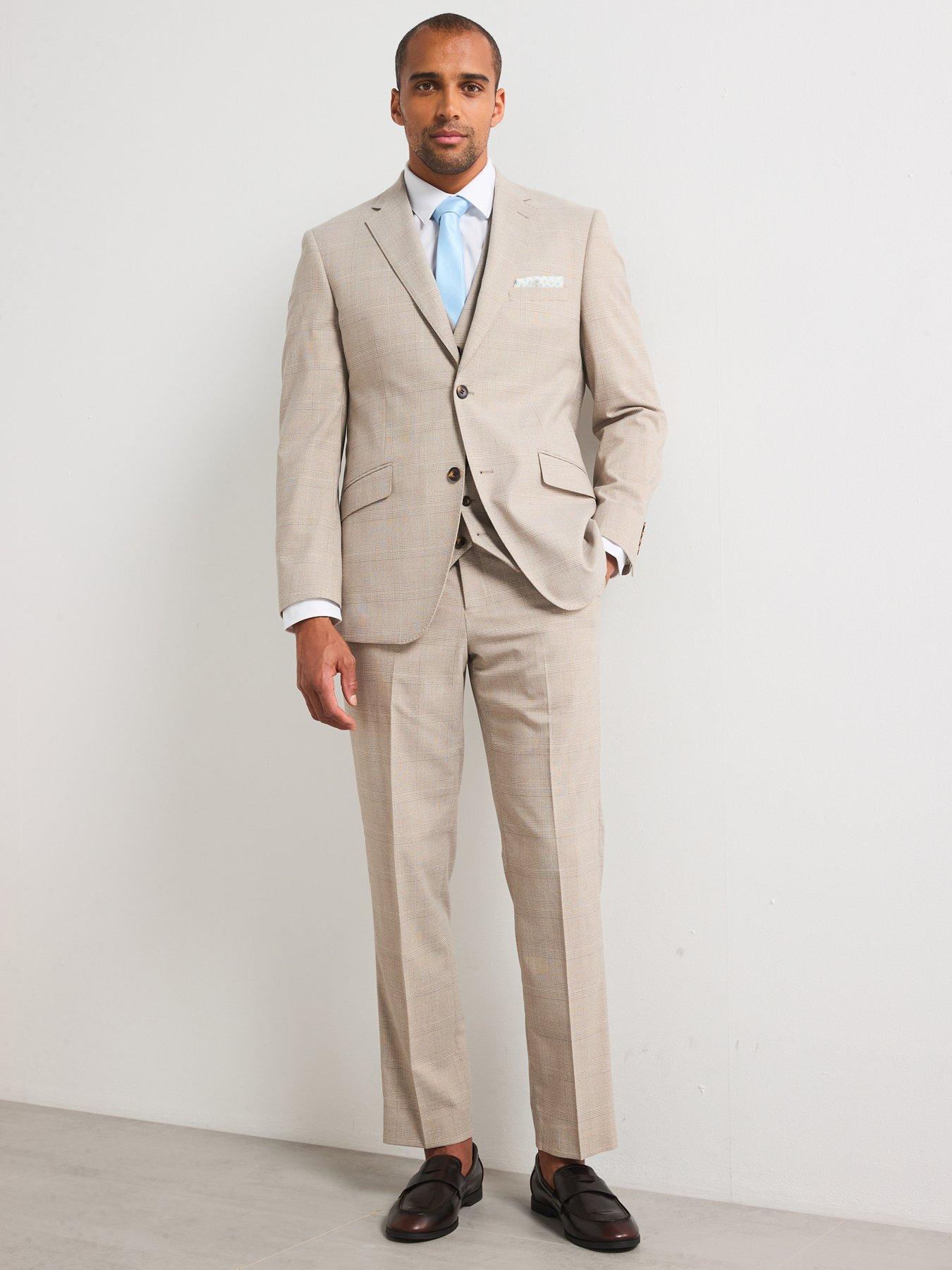 Image 3 of 6 of Skopes Charlie Tailored Fit Suit Trousers - Beige