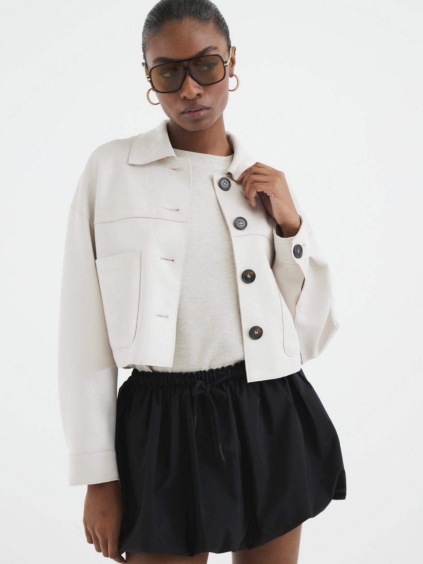 undefined Suedette Overshirt - Light Stone
