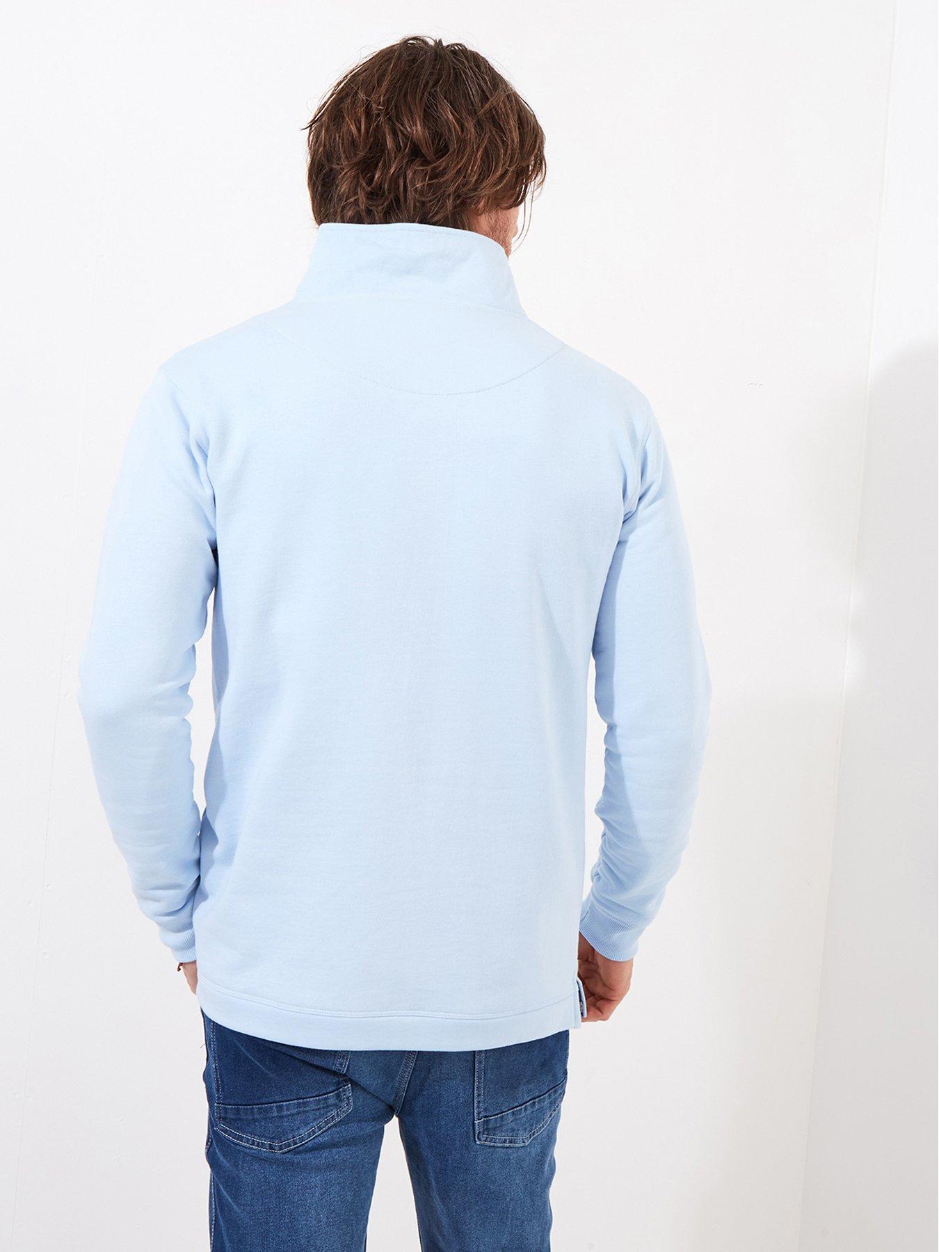 Image 4 of 6 of Joe Browns Very Versatile Funnel Neck Quarter Zip Sweat - Light Blue