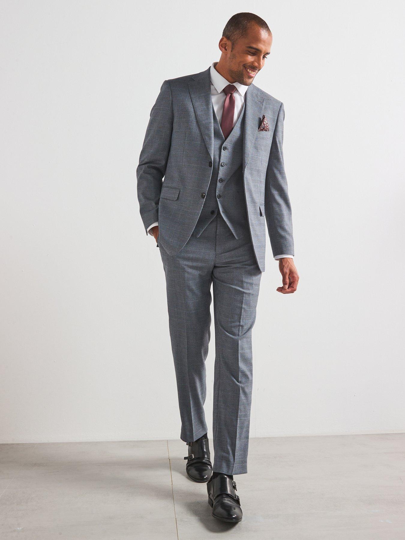 Image 3 of 6 of Skopes Anthony Tailored Fit Suit Trousers - Grey