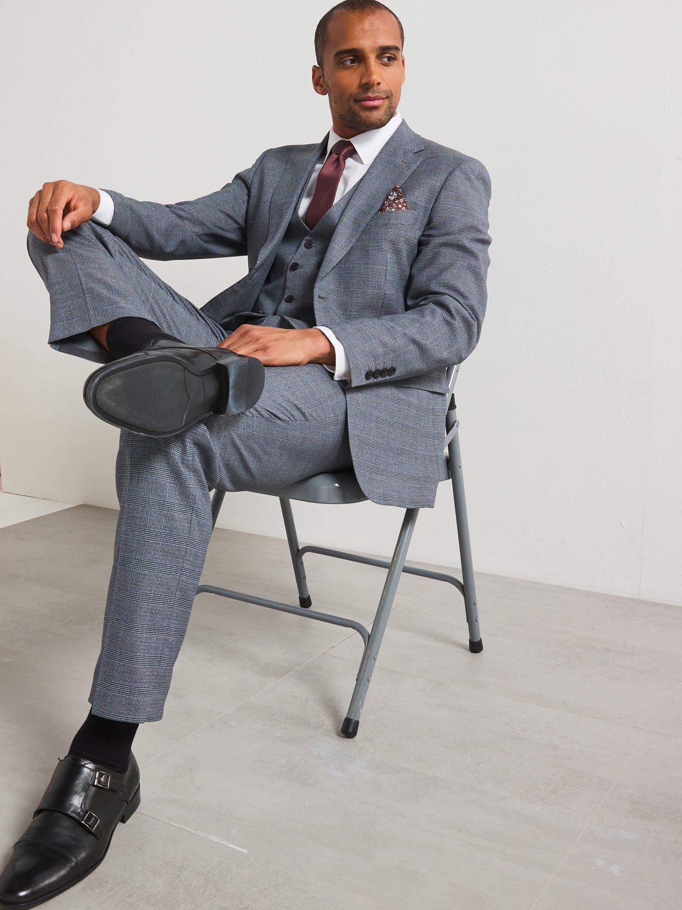 Image 4 of 6 of Skopes Anthony Tailored Fit Suit Trousers - Grey