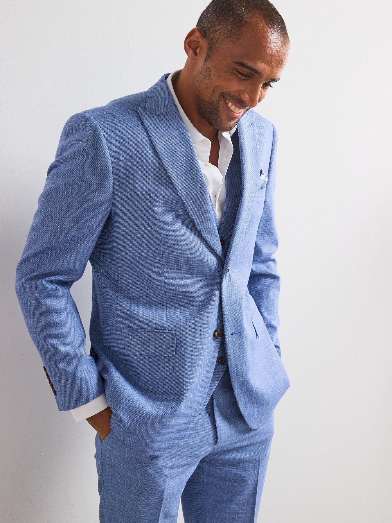 undefined Redding Tailored Fit Suit Jacket - Blue