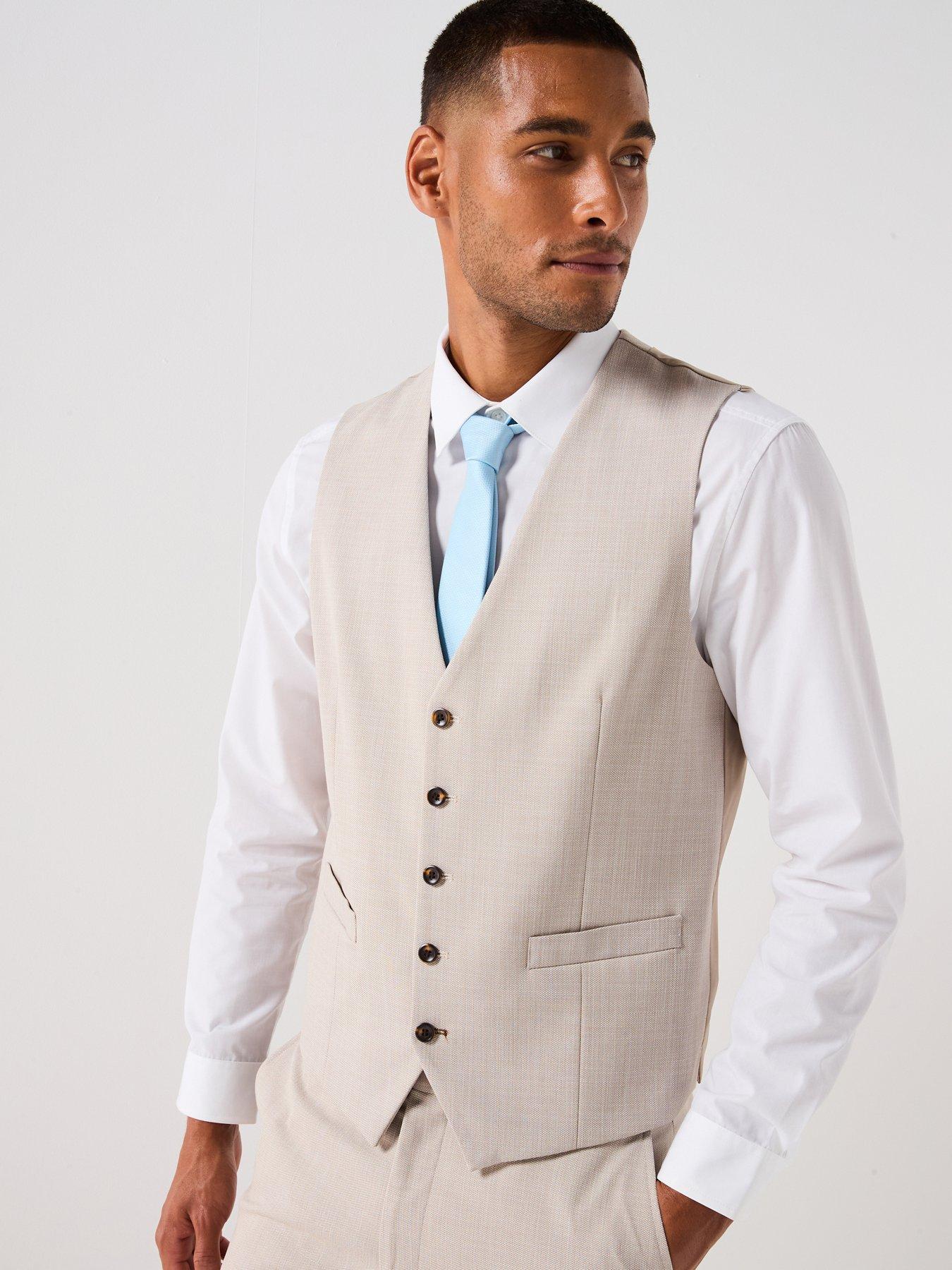 undefined Redding Standard Fit Waistcoat - Beige