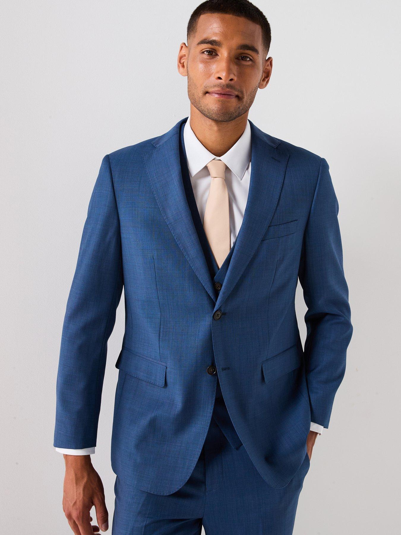 undefined Skopes Remo Tailored Fit Suit Jacket Blue