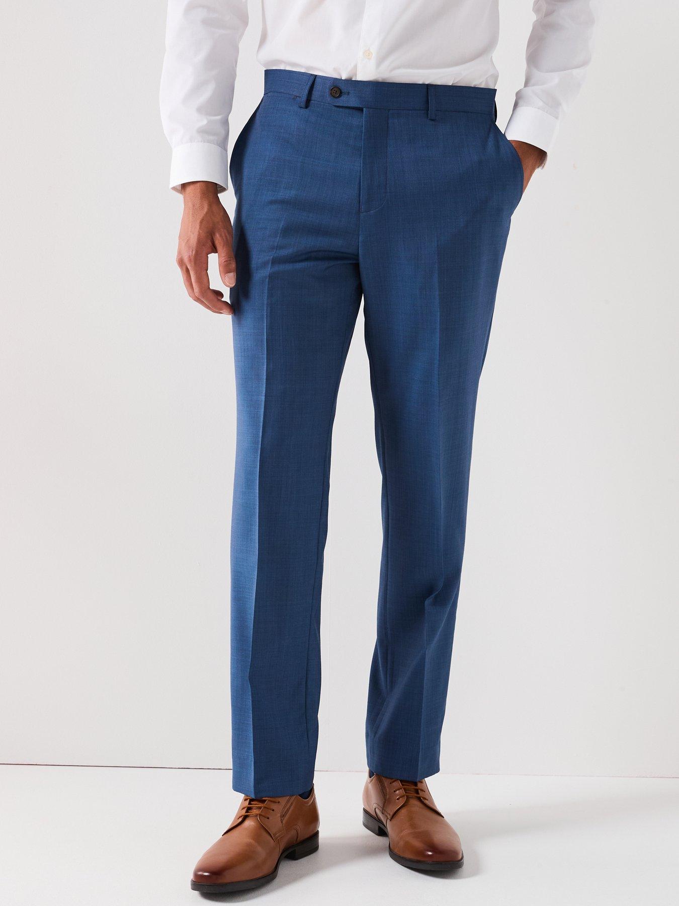 undefined Remo Tailored Fit Suit Trousers - Blue