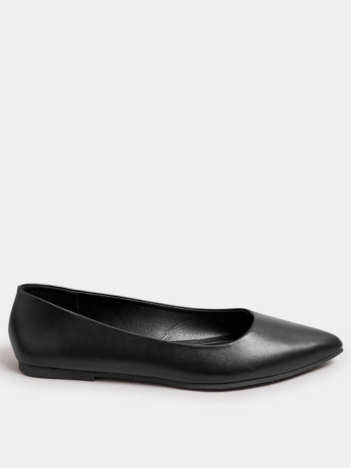 undefined Extra Wide Fit Flat Point Pumps