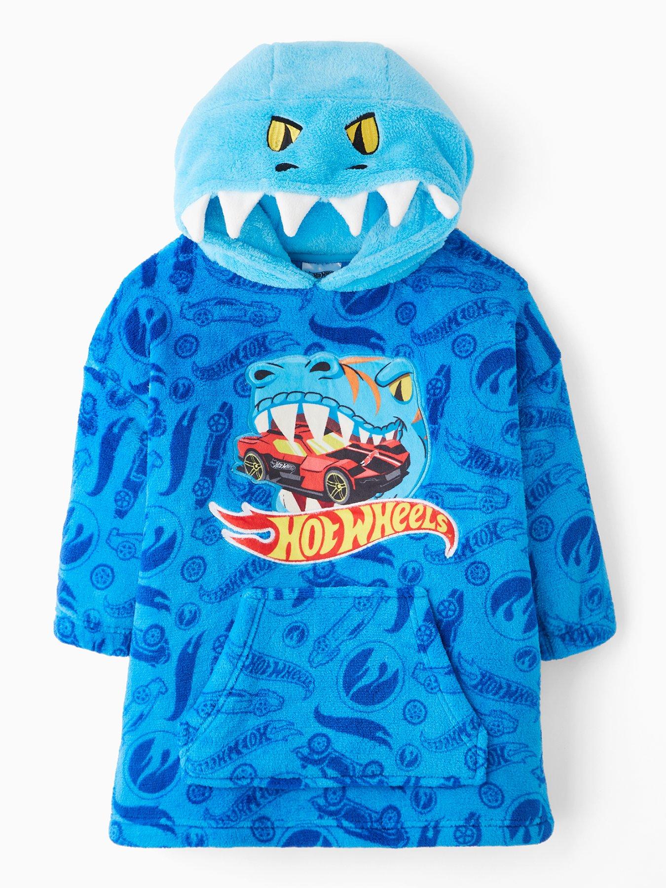 Hot Wheels Fleece Hooded Blanket - Blue